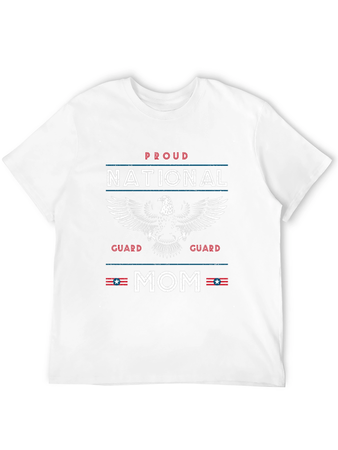 Proud National Guard Mom T-Shirt - Patriotic Eagle Graphic