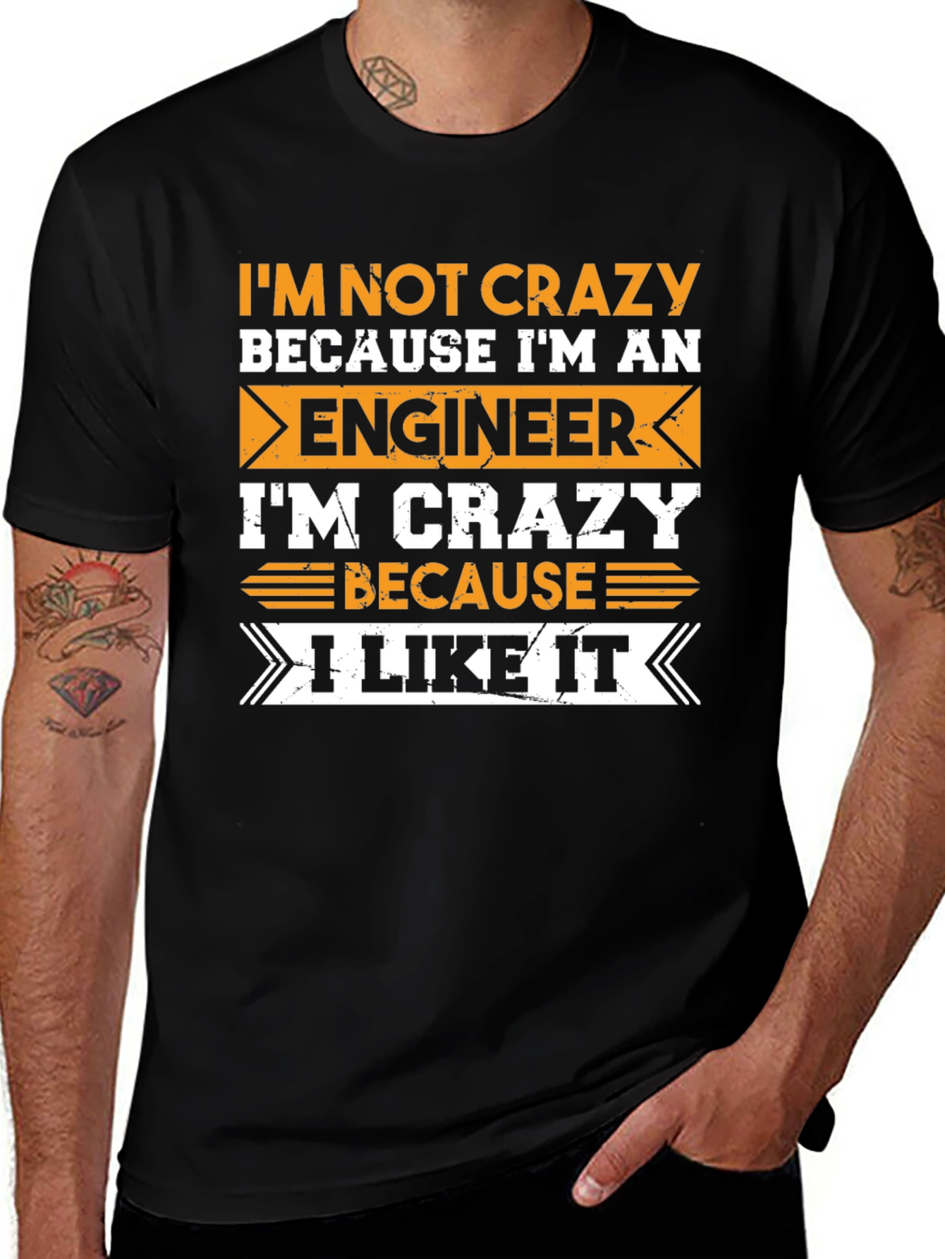 Engineer Crazy Humor Graphic T-Shirt