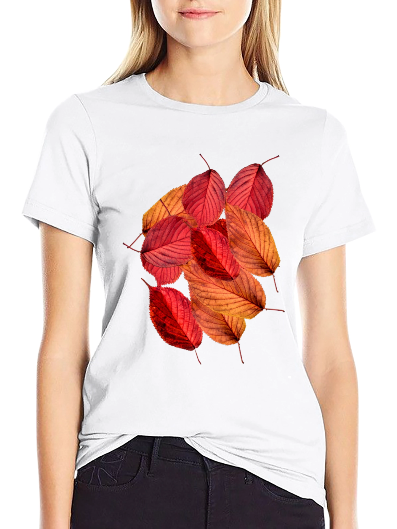 Autumn Leaves Graphic Tee - Stylish Fall Fashion