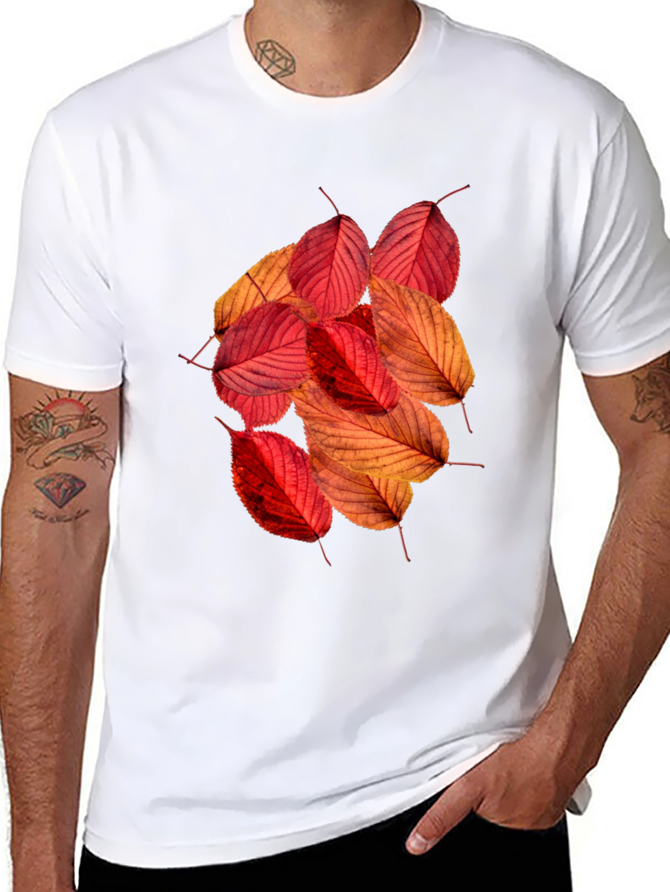 Autumn Leaves Graphic Tee - Stylish Fall Fashion