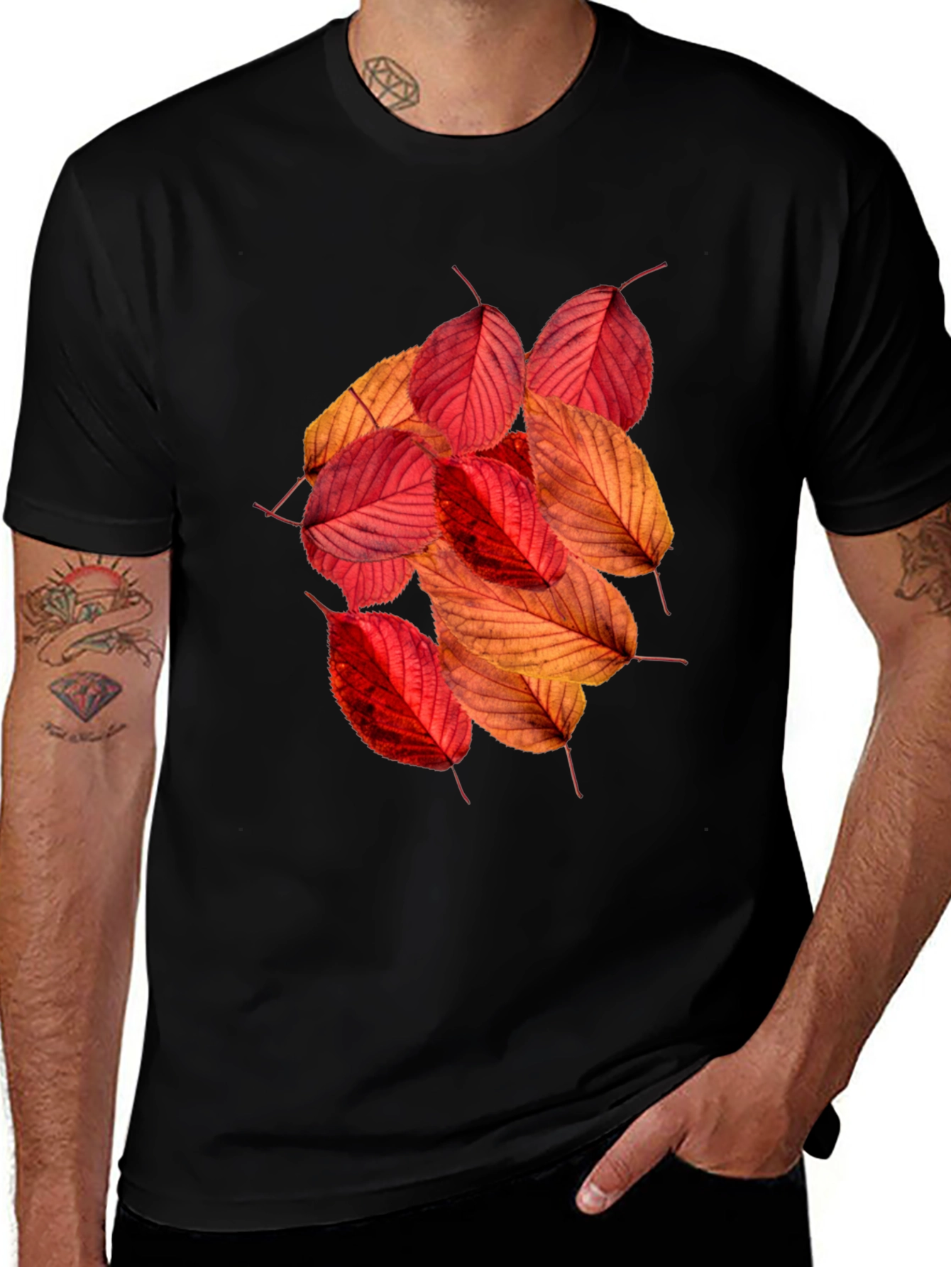 Autumn Leaves Graphic Tee - Stylish Fall Fashion