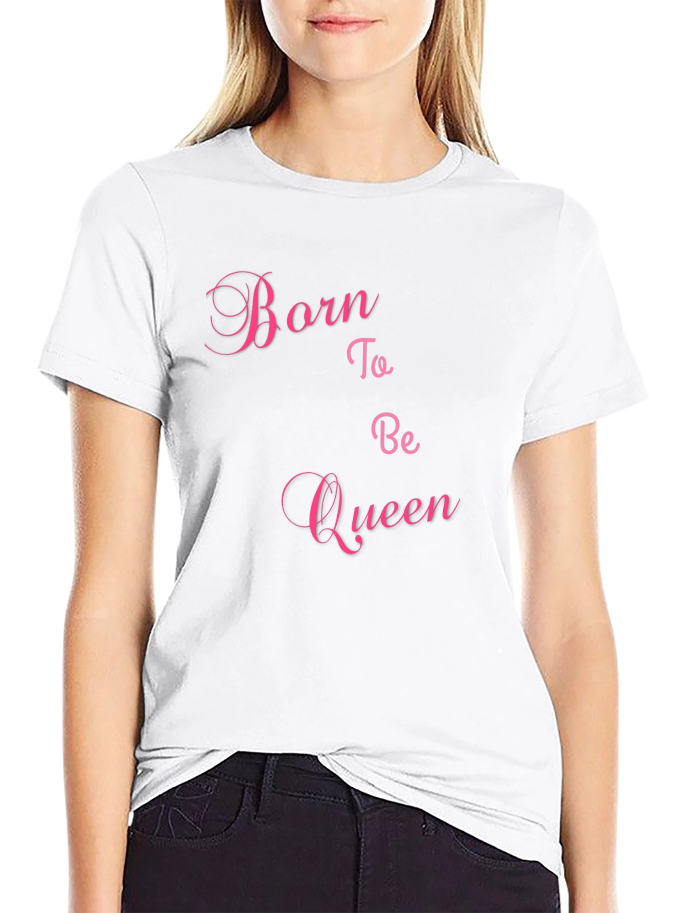 Born to Be Queen Black Graphic Tee