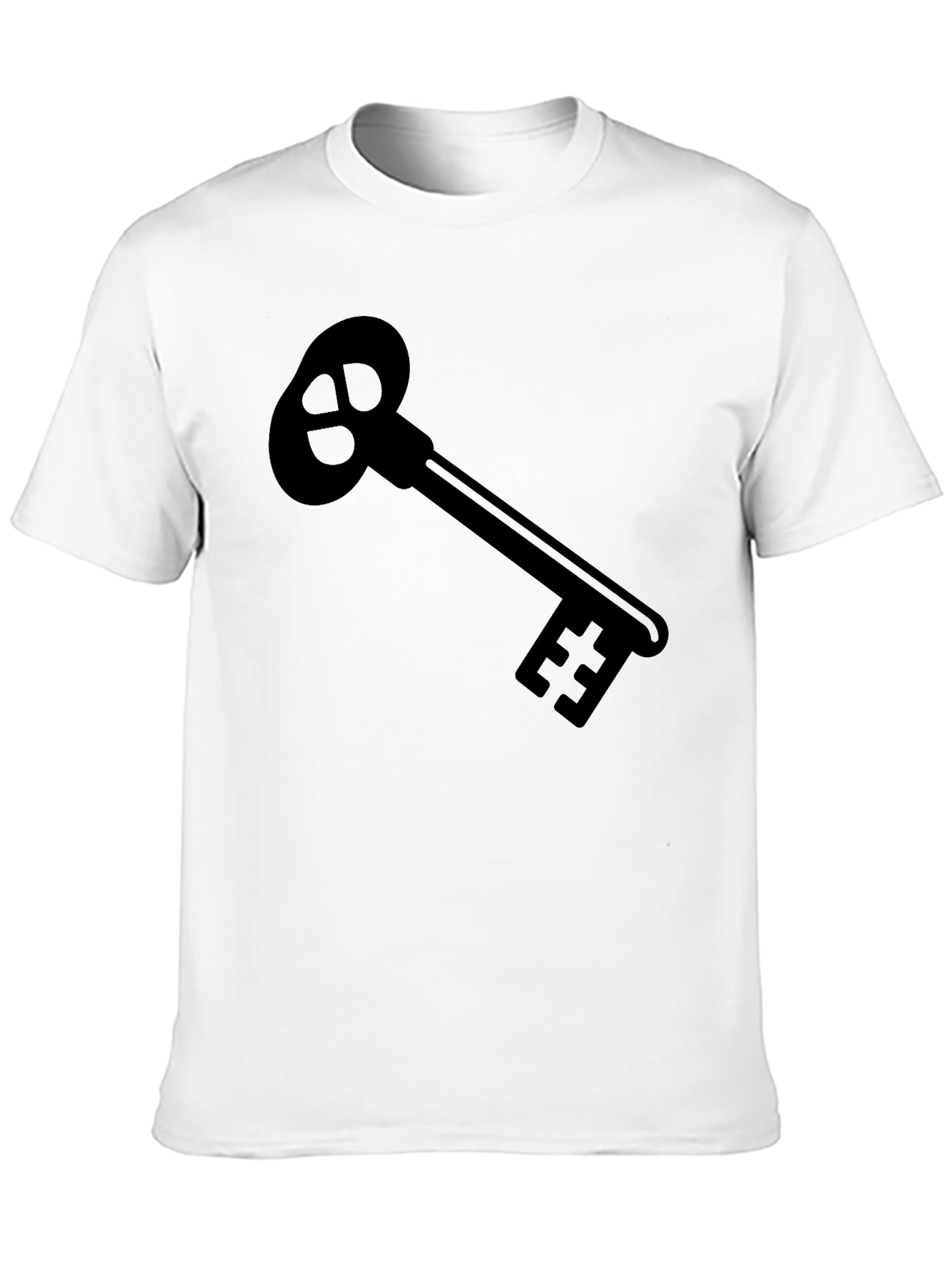 Black Key Graphic Tee - Stylish Cotton T-Shirt