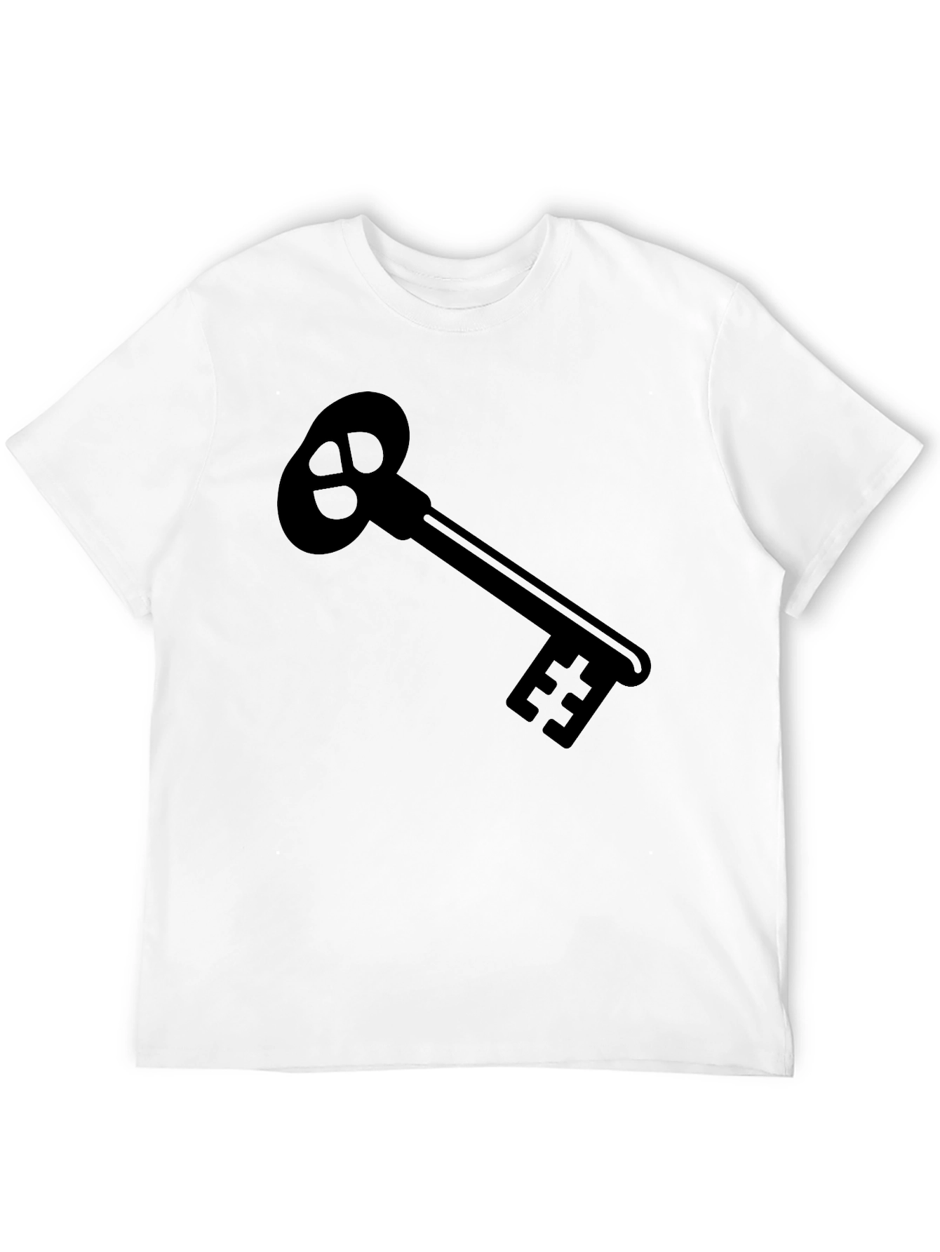 Black Key Graphic Tee - Stylish Cotton T-Shirt