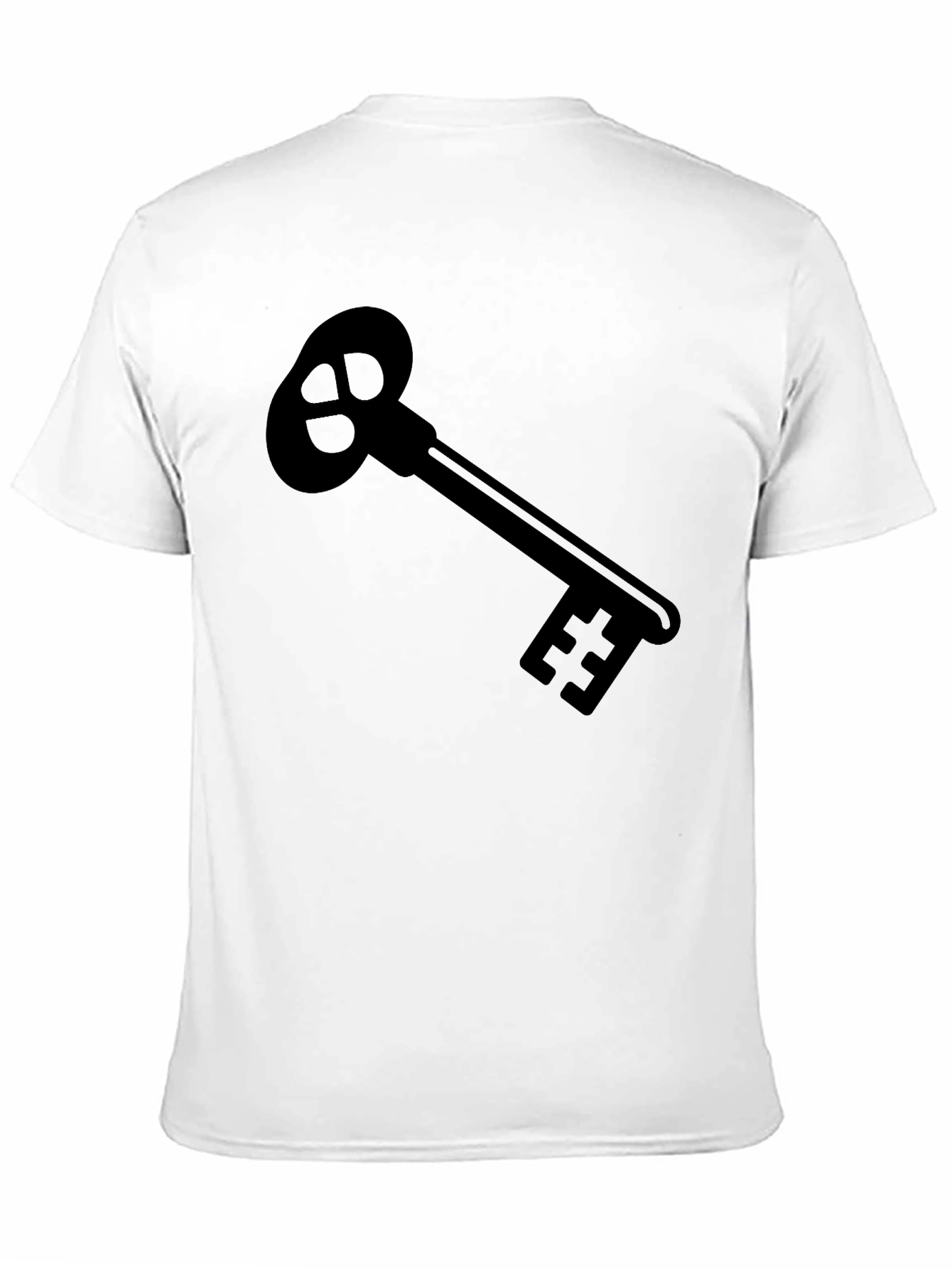 Black Key Graphic Tee - Stylish Cotton T-Shirt