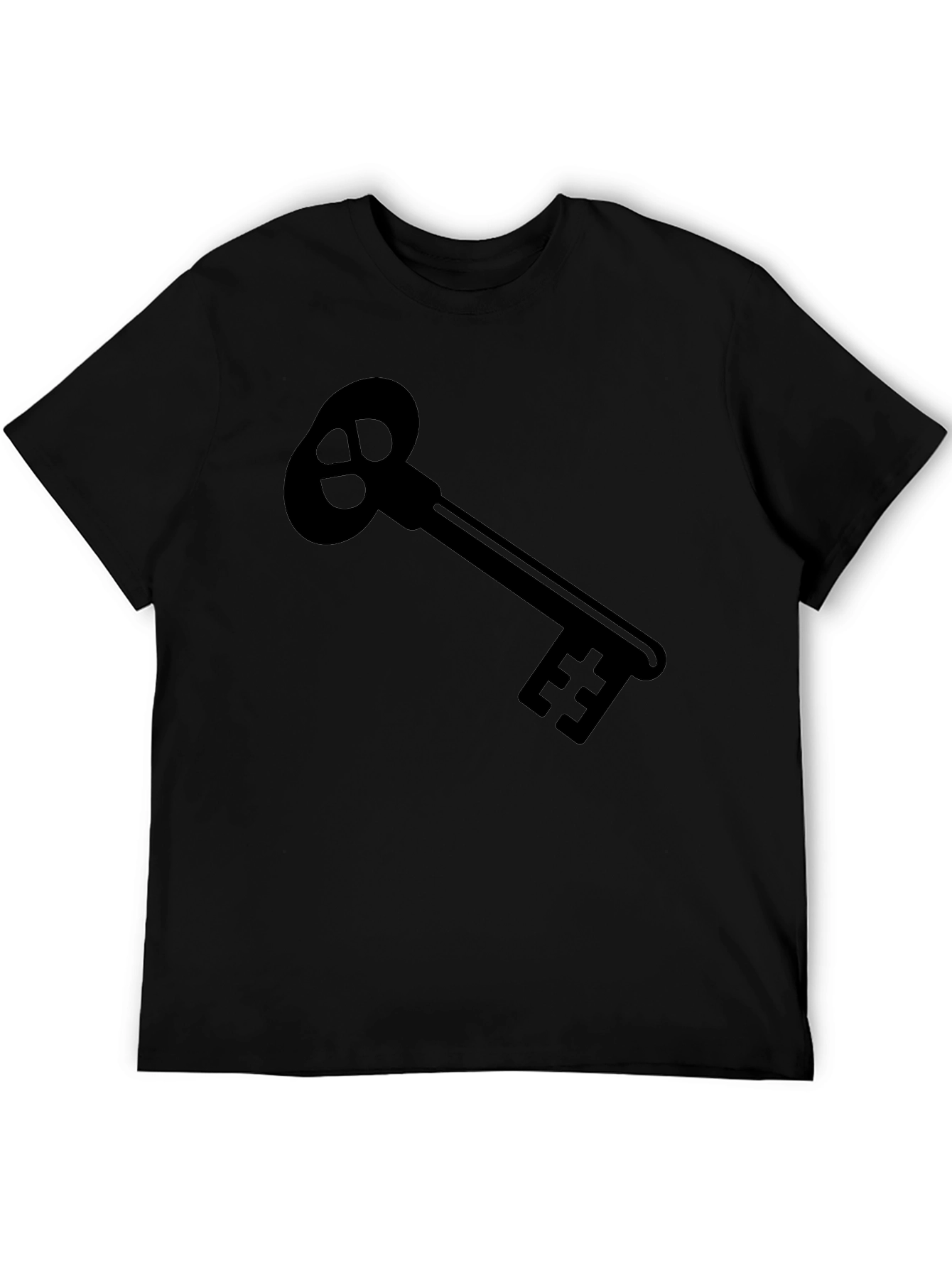 Black Key Graphic Tee - Stylish Cotton T-Shirt