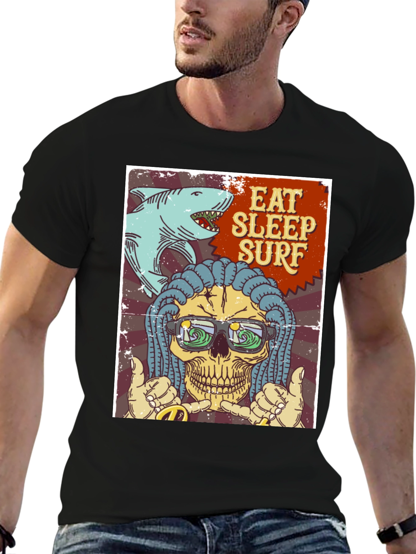 Eat Sleep Surf Graphic T-Shirt