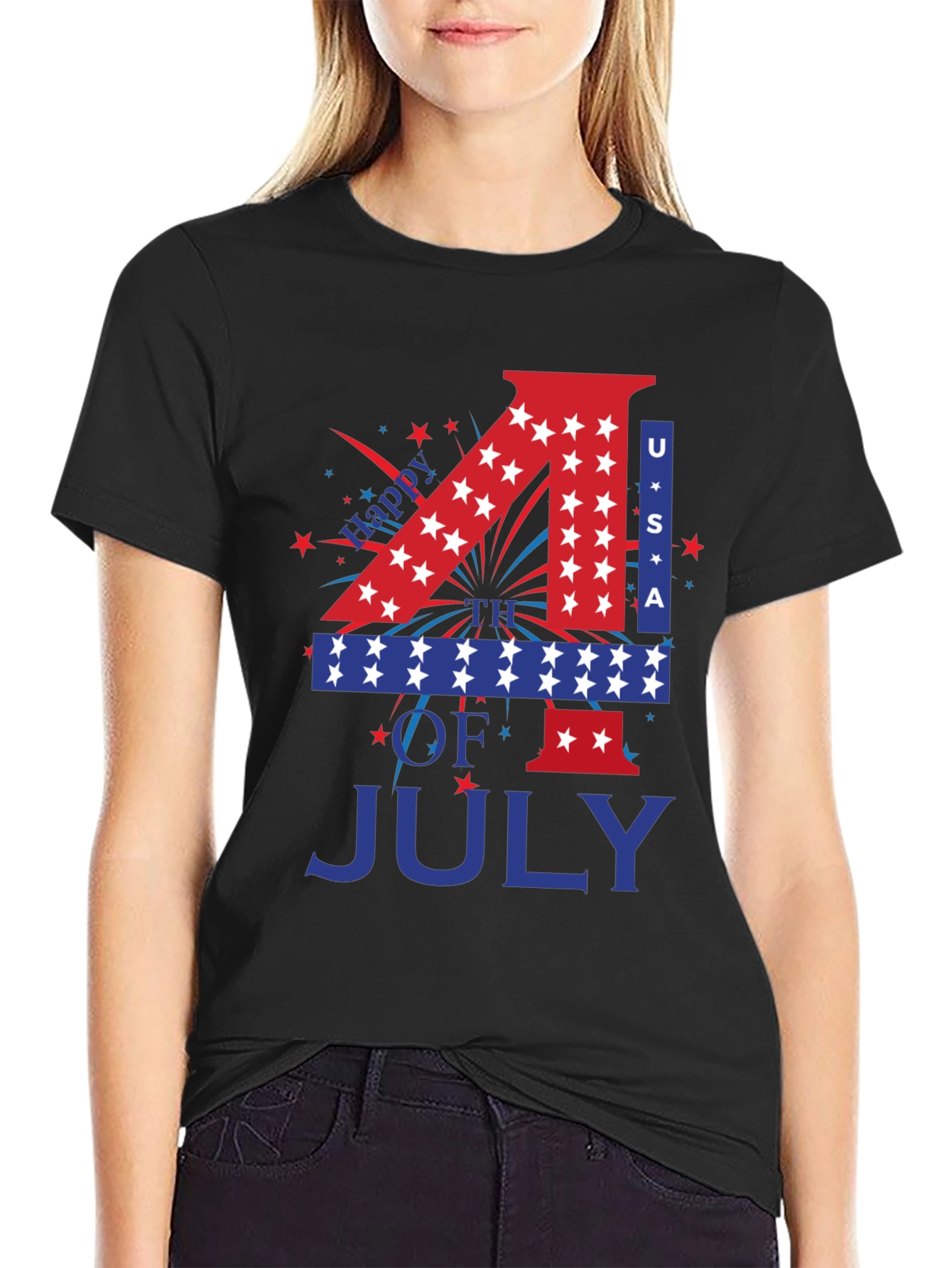 Patriotic 4th of July USA Graphic T-Shirt