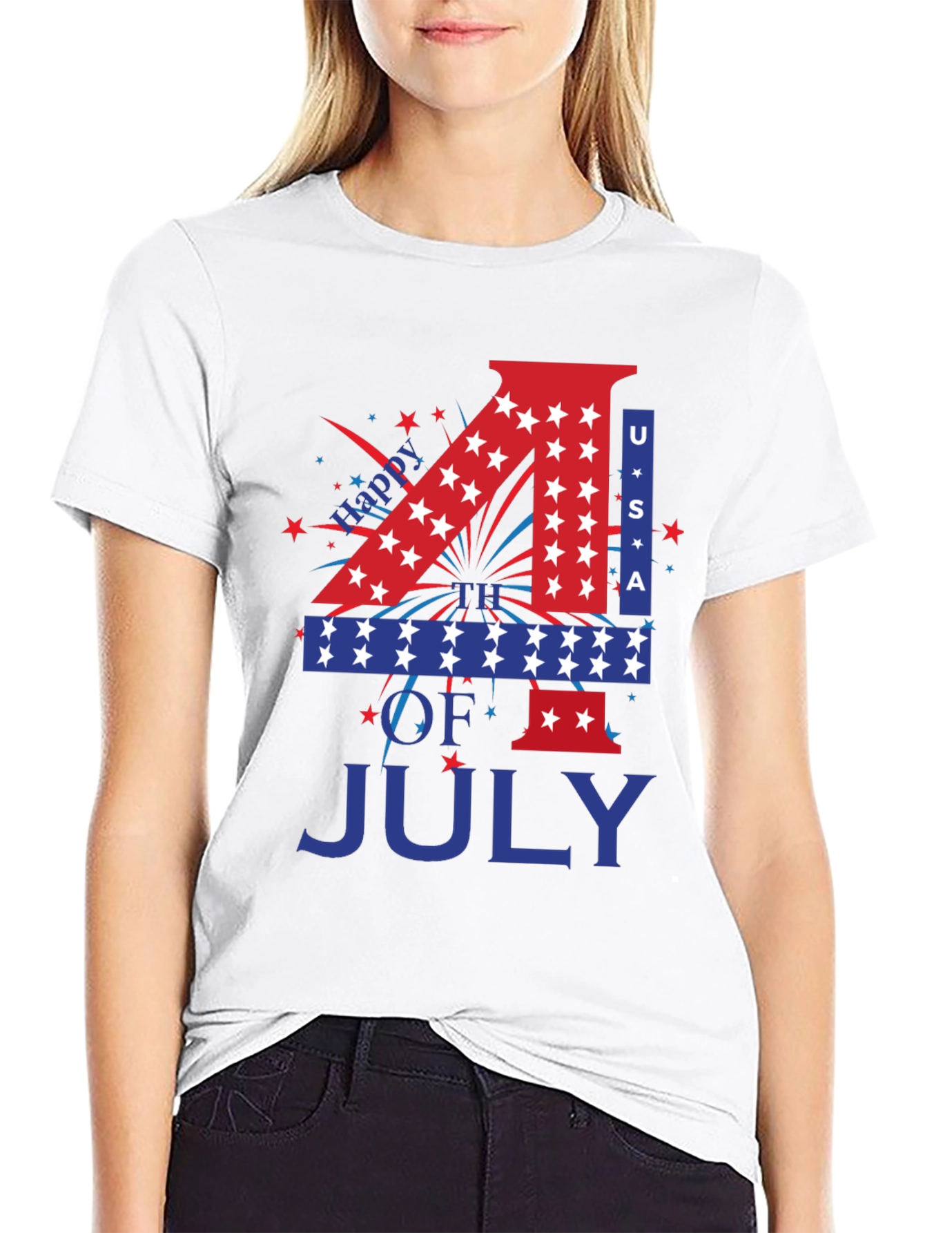 Patriotic 4th of July USA Graphic T-Shirt
