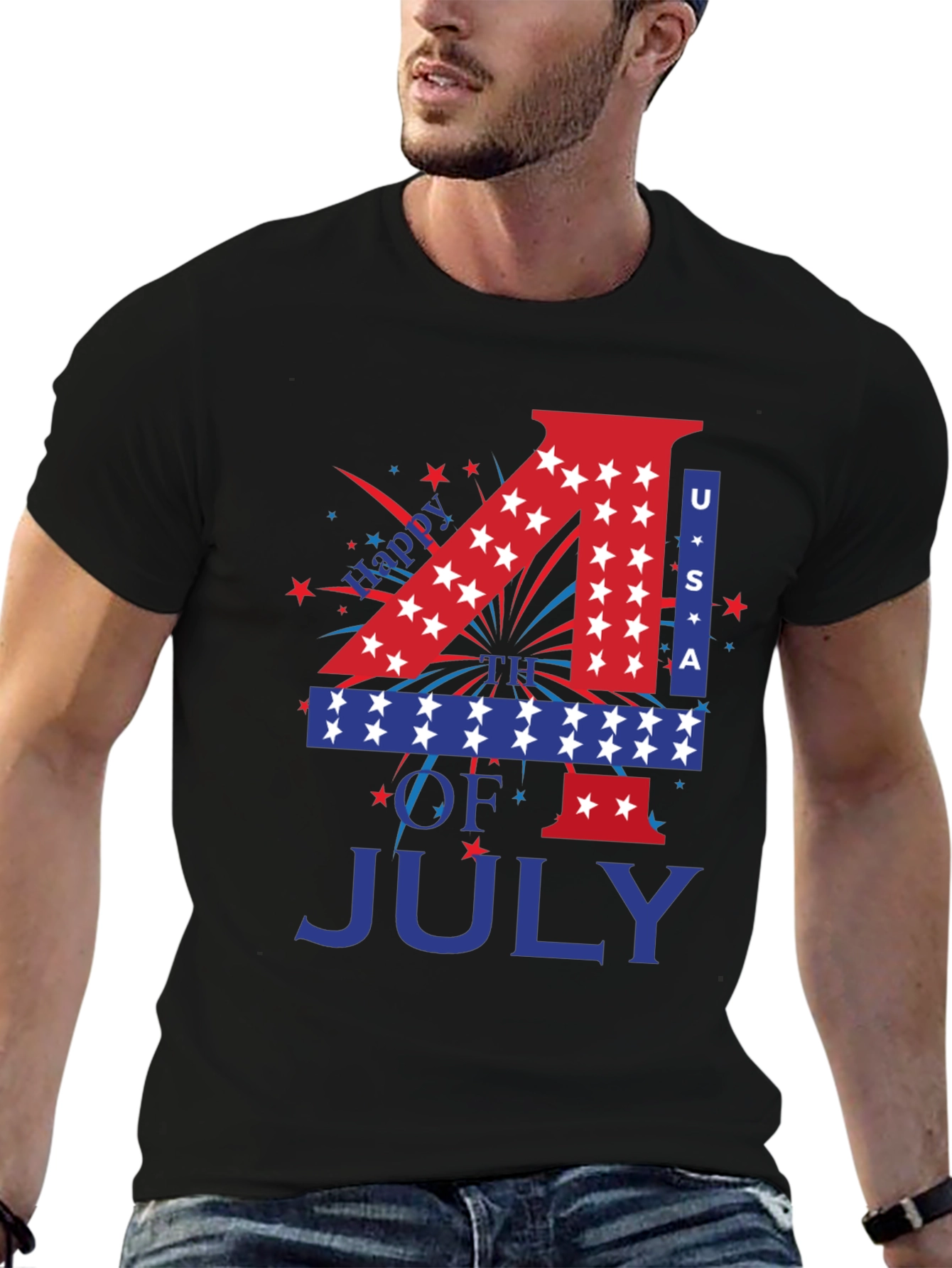Patriotic 4th of July USA Graphic T-Shirt