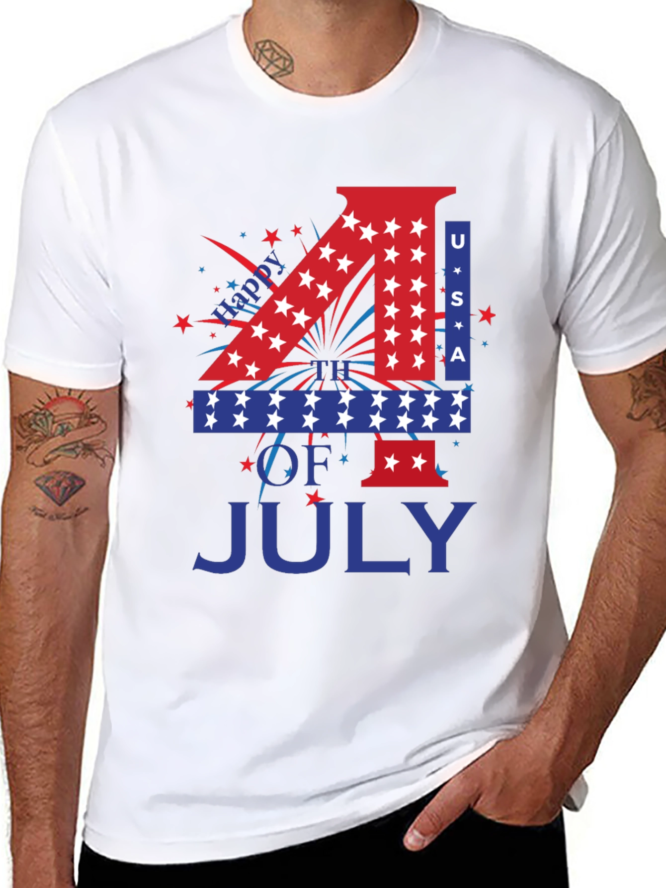 Patriotic 4th of July USA Graphic T-Shirt