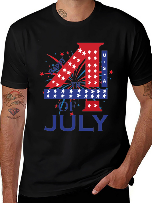Patriotic 4th of July USA Graphic T-Shirt