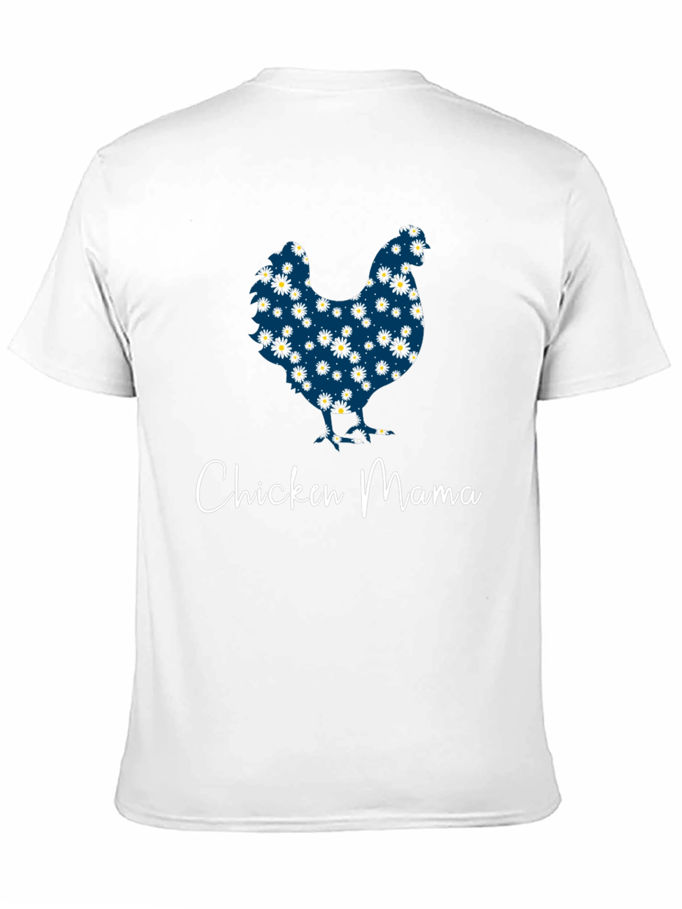 Chicken Mama Daisy Pattern T-Shirt