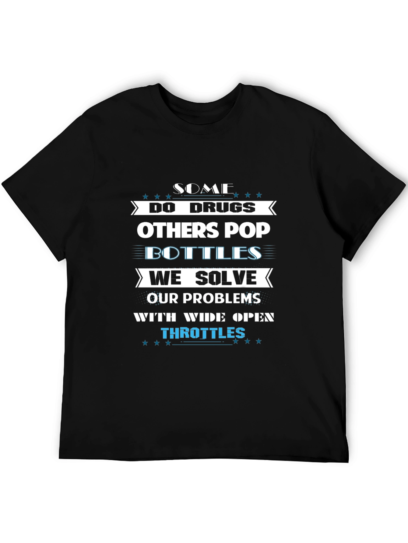 Wide Open Throttles Black Graphic T-Shirt