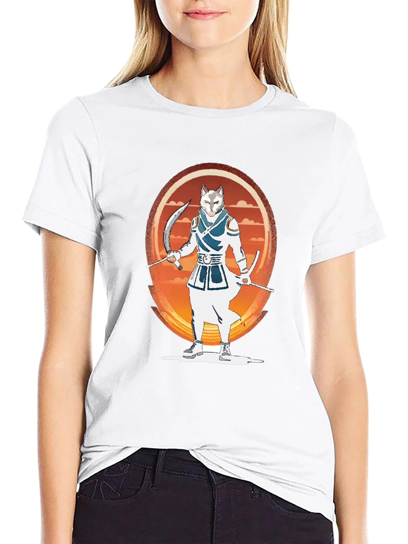 Ninja Cat Graphic T-Shirt