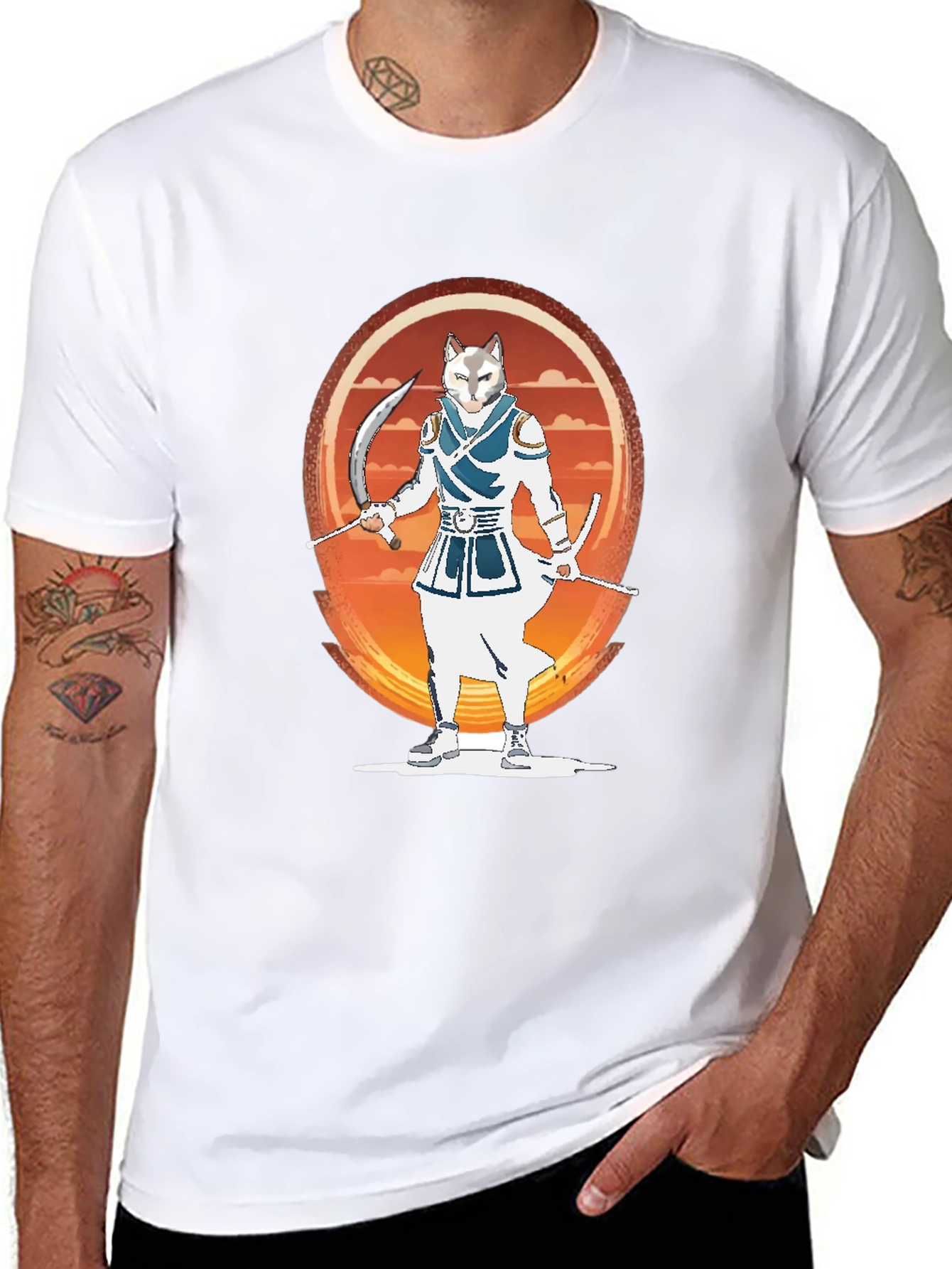 Ninja Cat Graphic T-Shirt