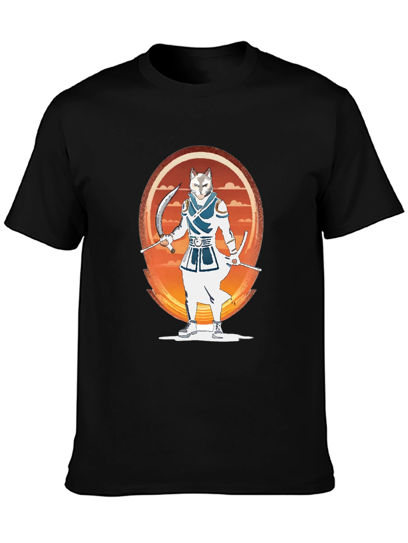 Ninja Cat Graphic T-Shirt