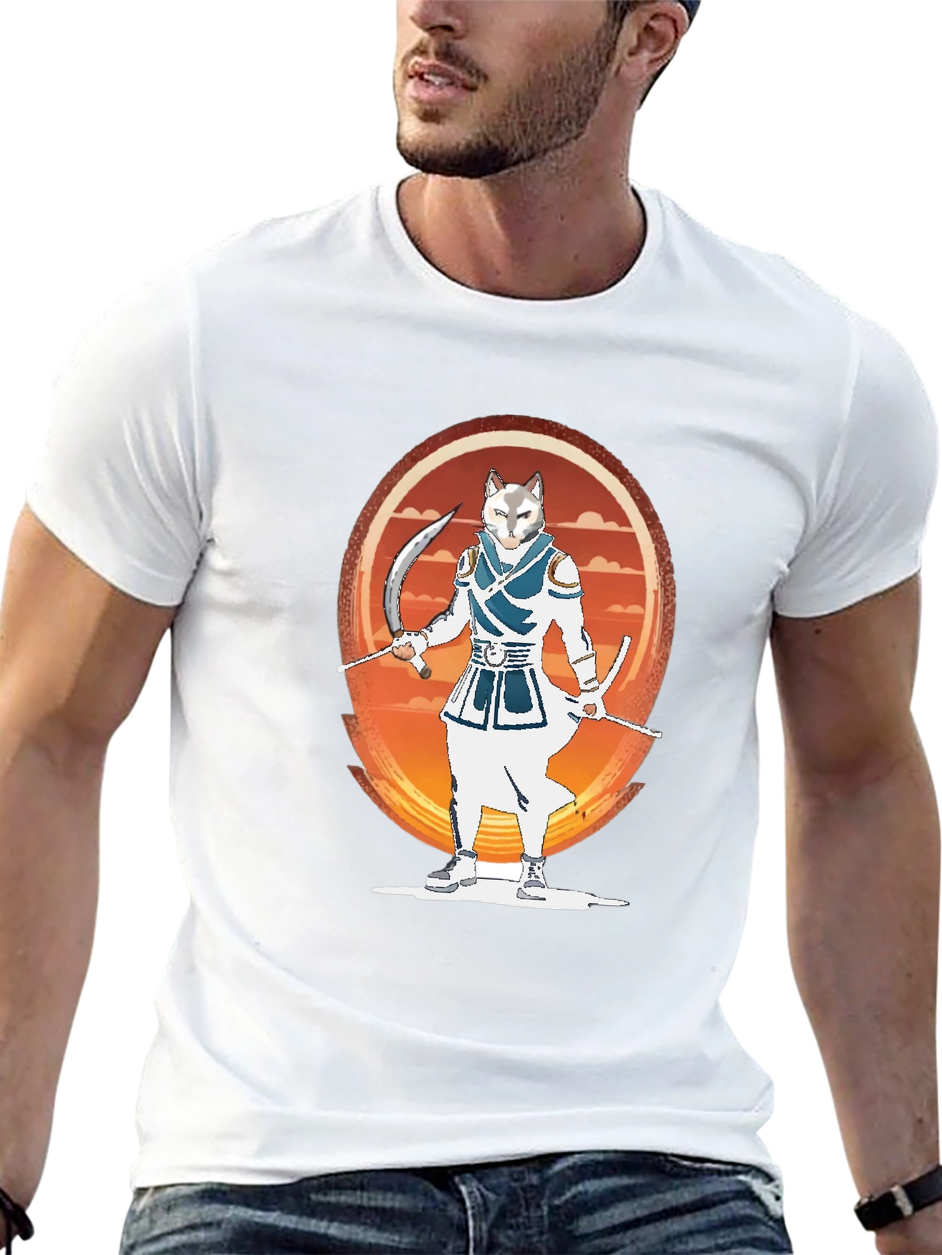 Ninja Cat Graphic T-Shirt