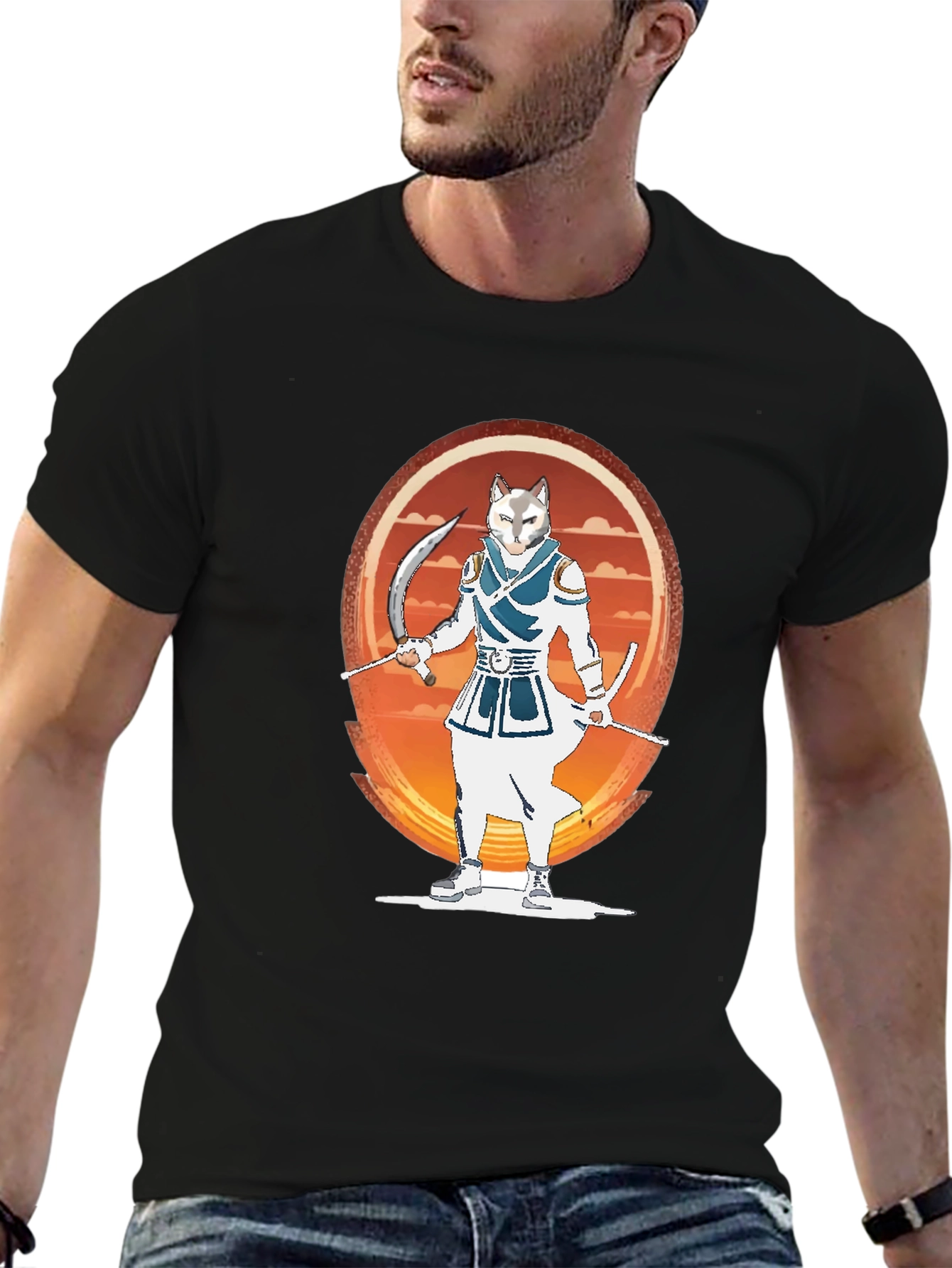 Ninja Cat Graphic T-Shirt
