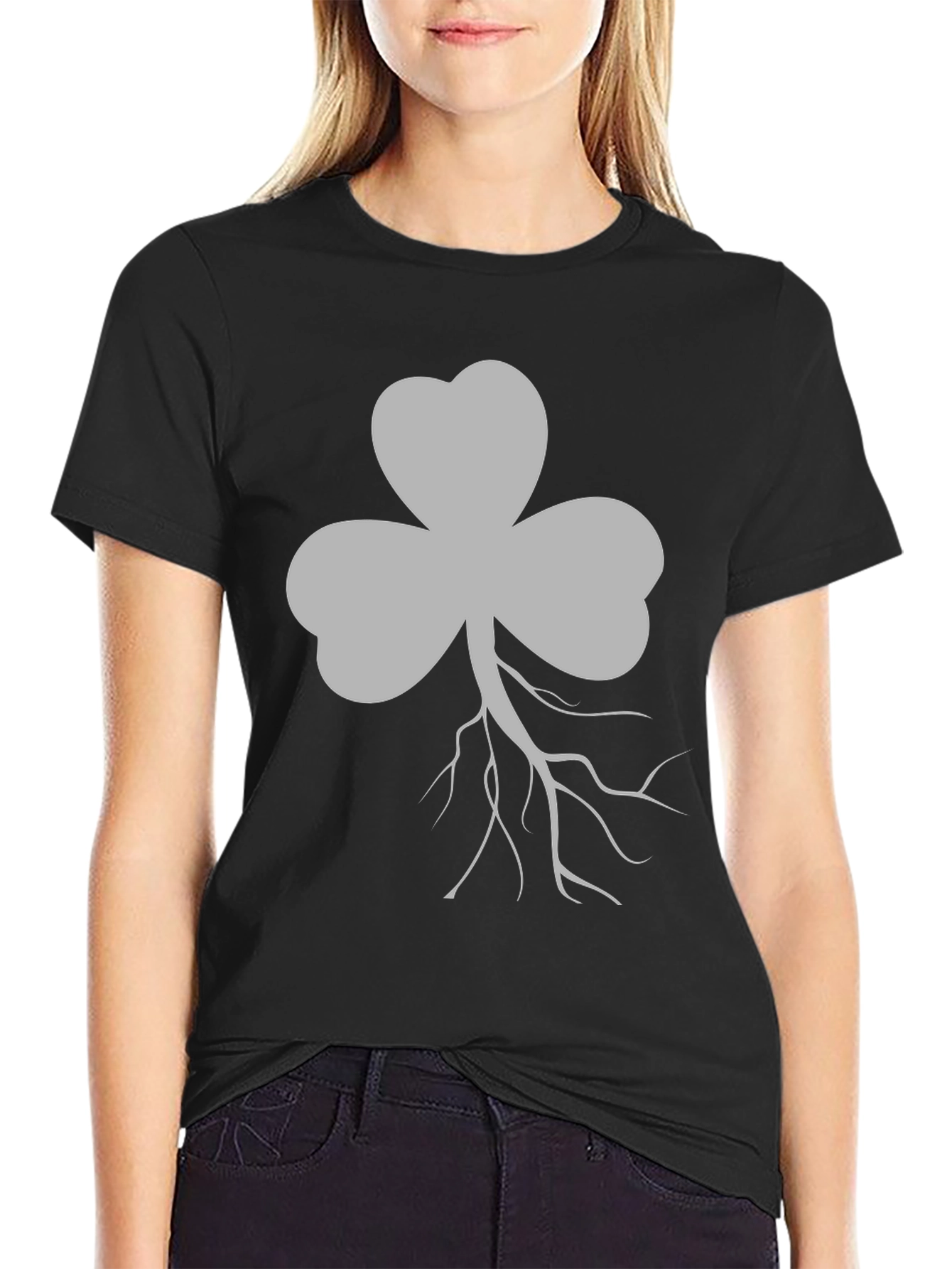 Shamrock Roots Graphic Tee - Black