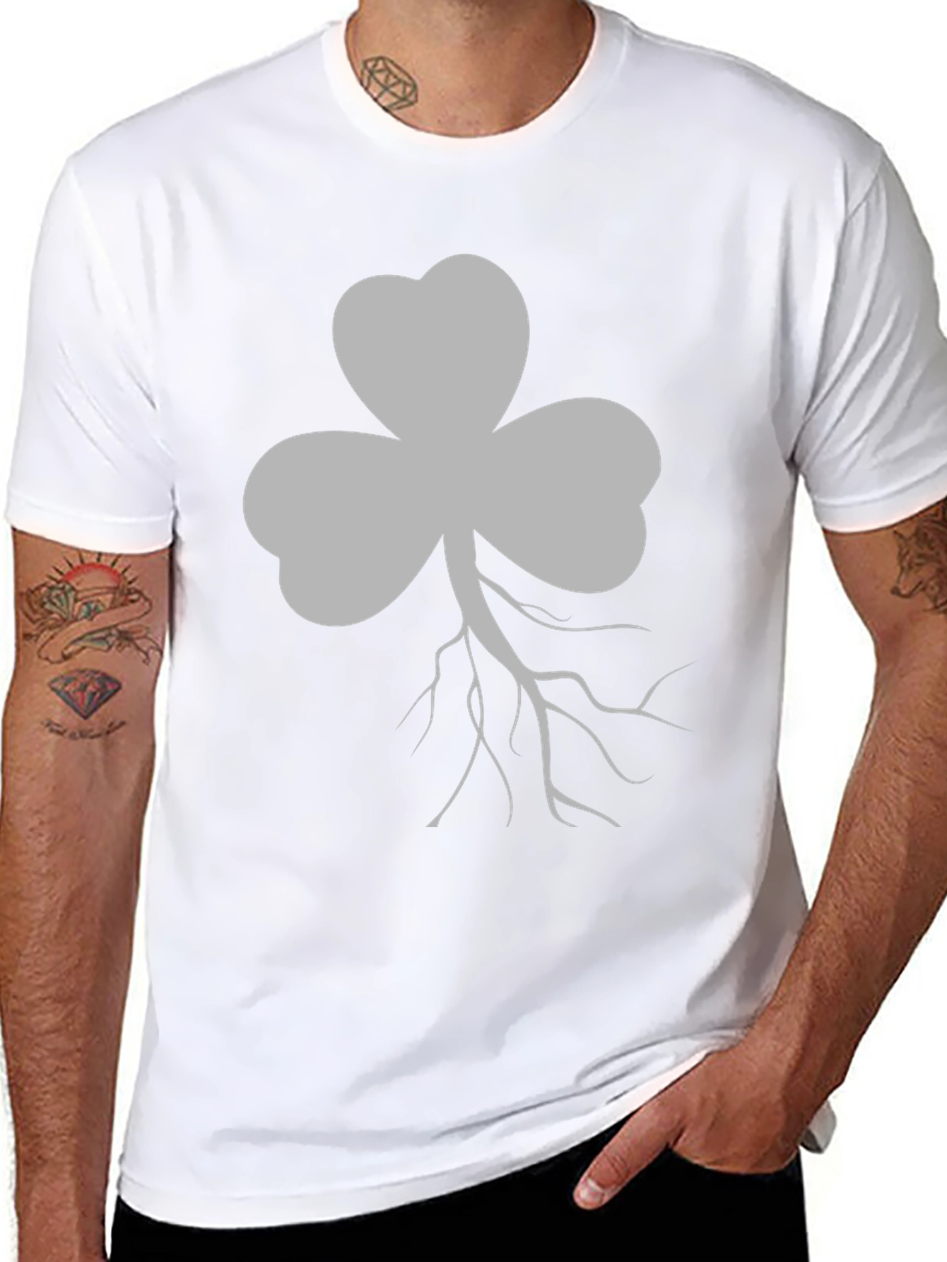 Shamrock Roots Graphic Tee - Black