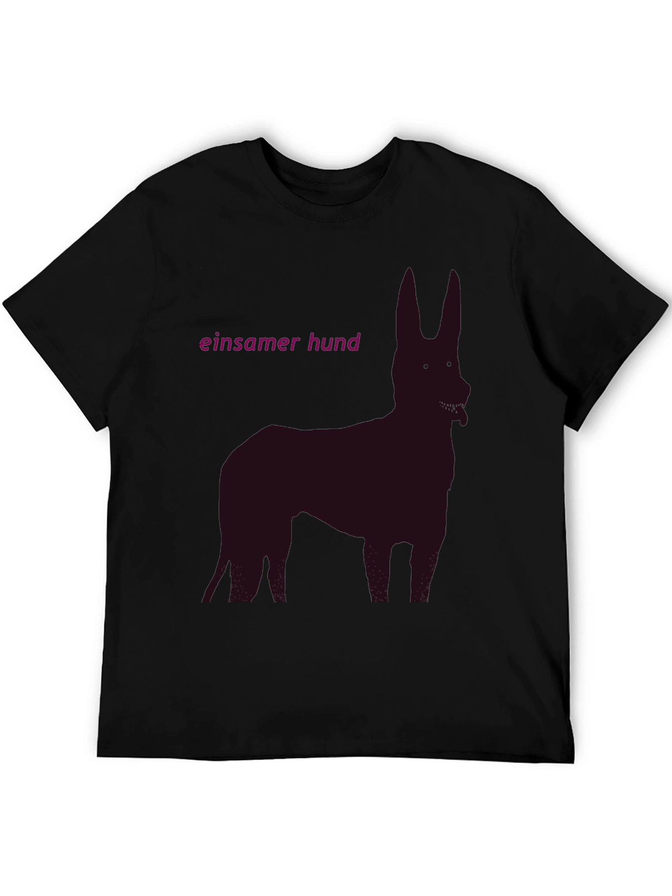 Einsamer Hund Dog Silhouette Graphic T-Shirt