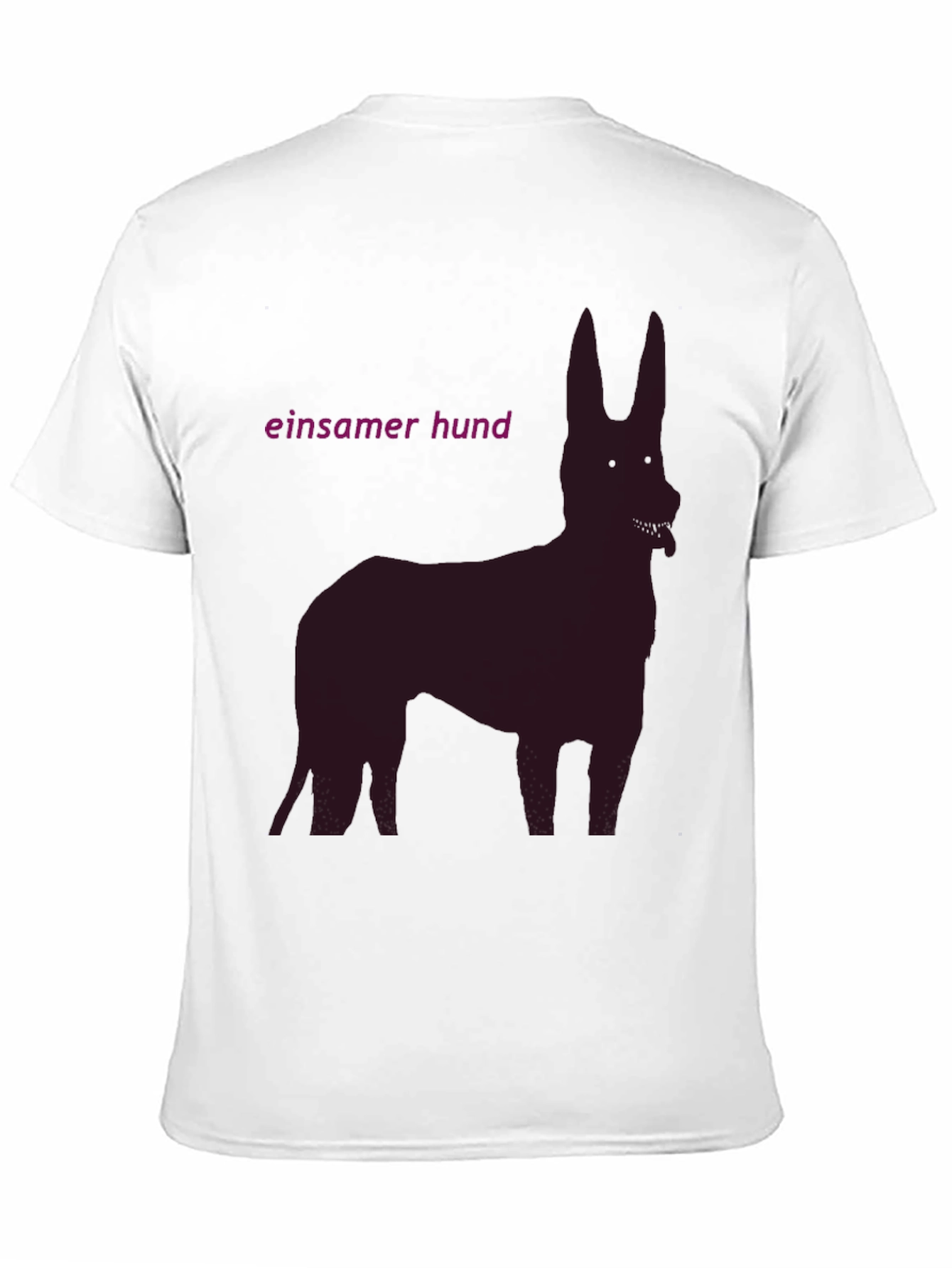 Einsamer Hund Dog Silhouette Graphic T-Shirt