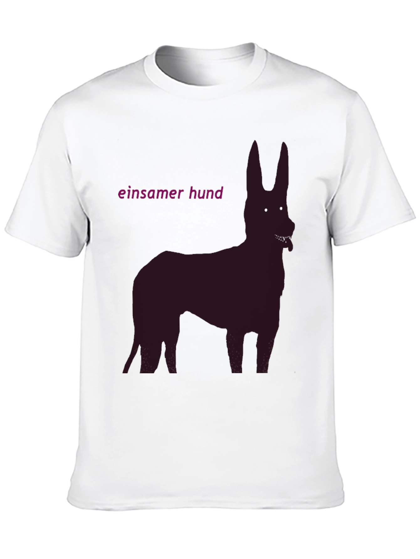 Einsamer Hund Dog Silhouette Graphic T-Shirt