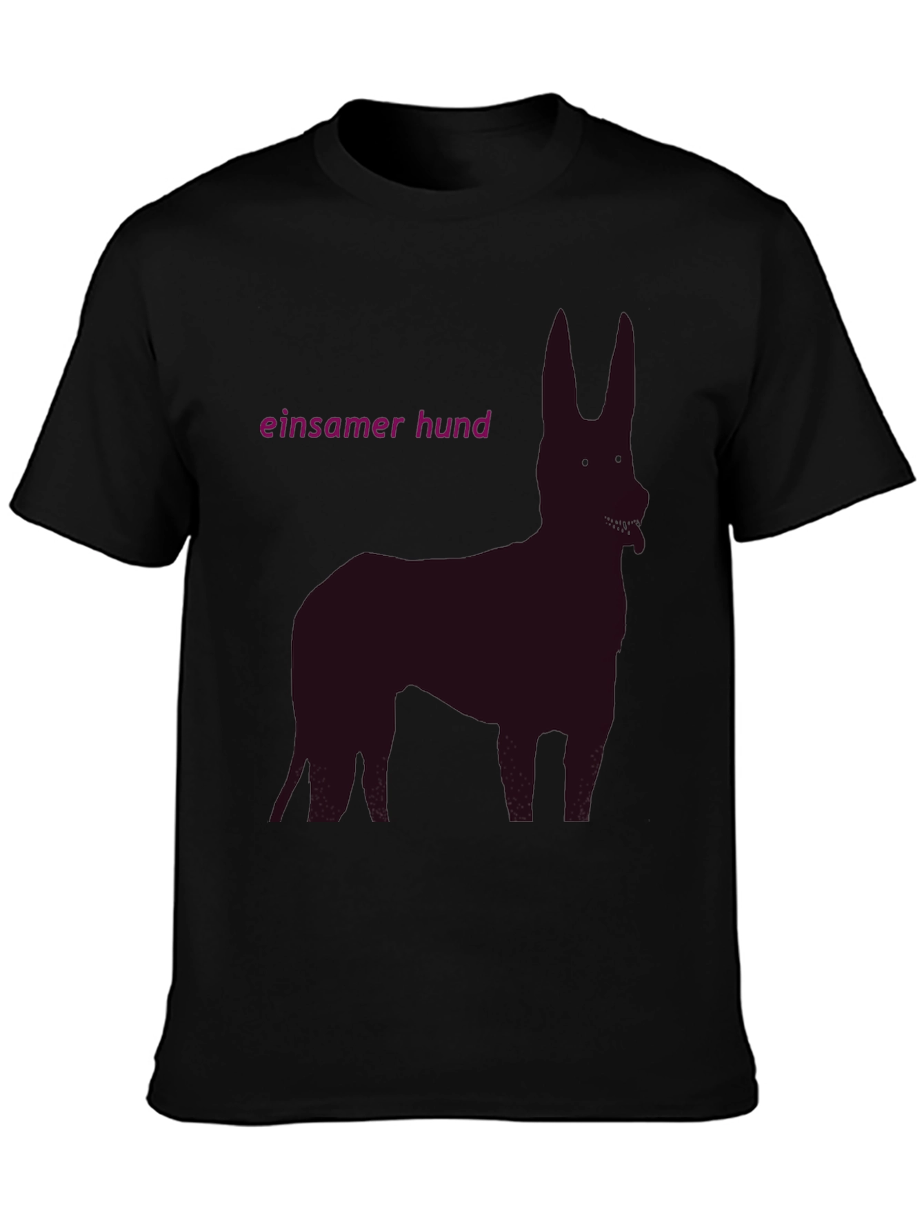 Einsamer Hund Dog Silhouette Graphic T-Shirt
