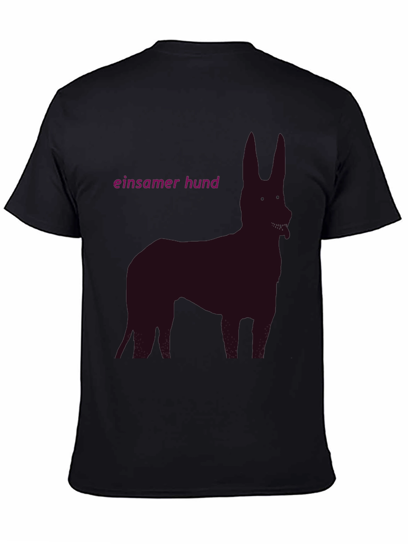 Einsamer Hund Dog Silhouette Graphic T-Shirt