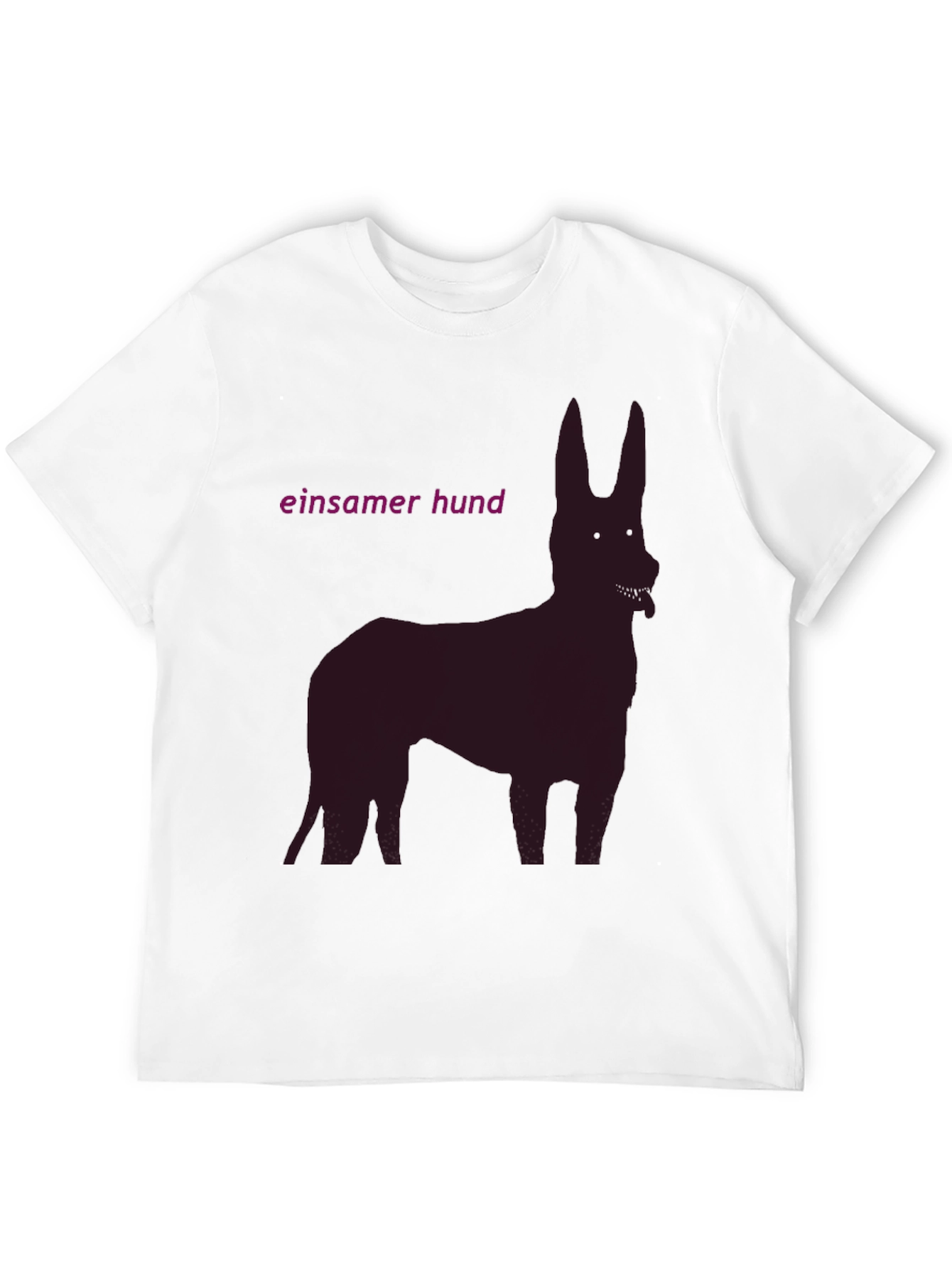Einsamer Hund Dog Silhouette Graphic T-Shirt
