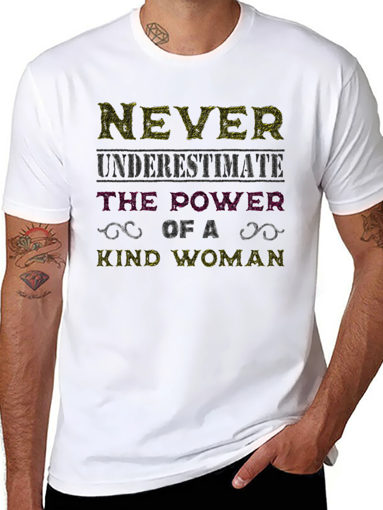 Never Underestimate Kind Woman T-Shirt