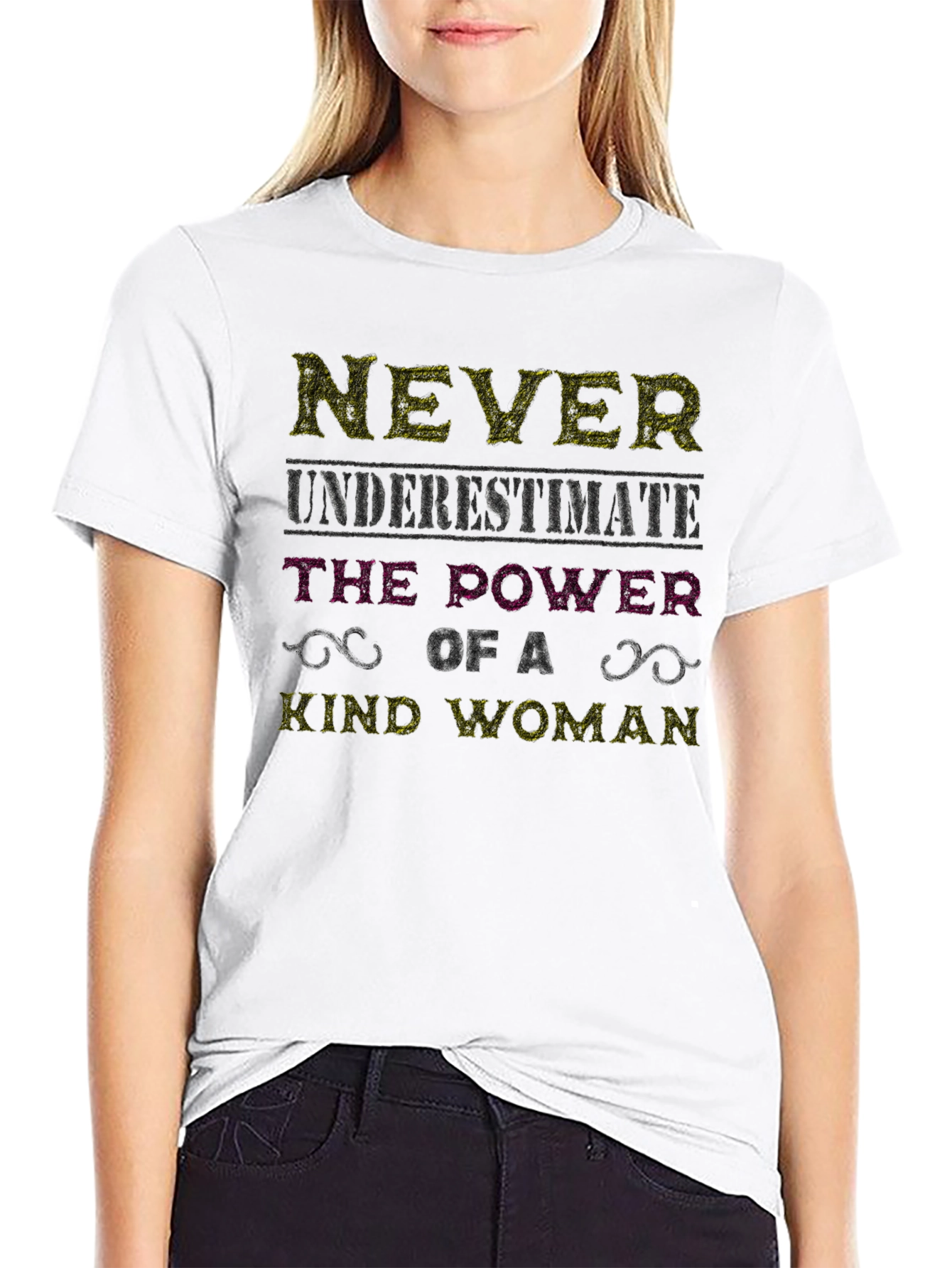 Never Underestimate Kind Woman T-Shirt