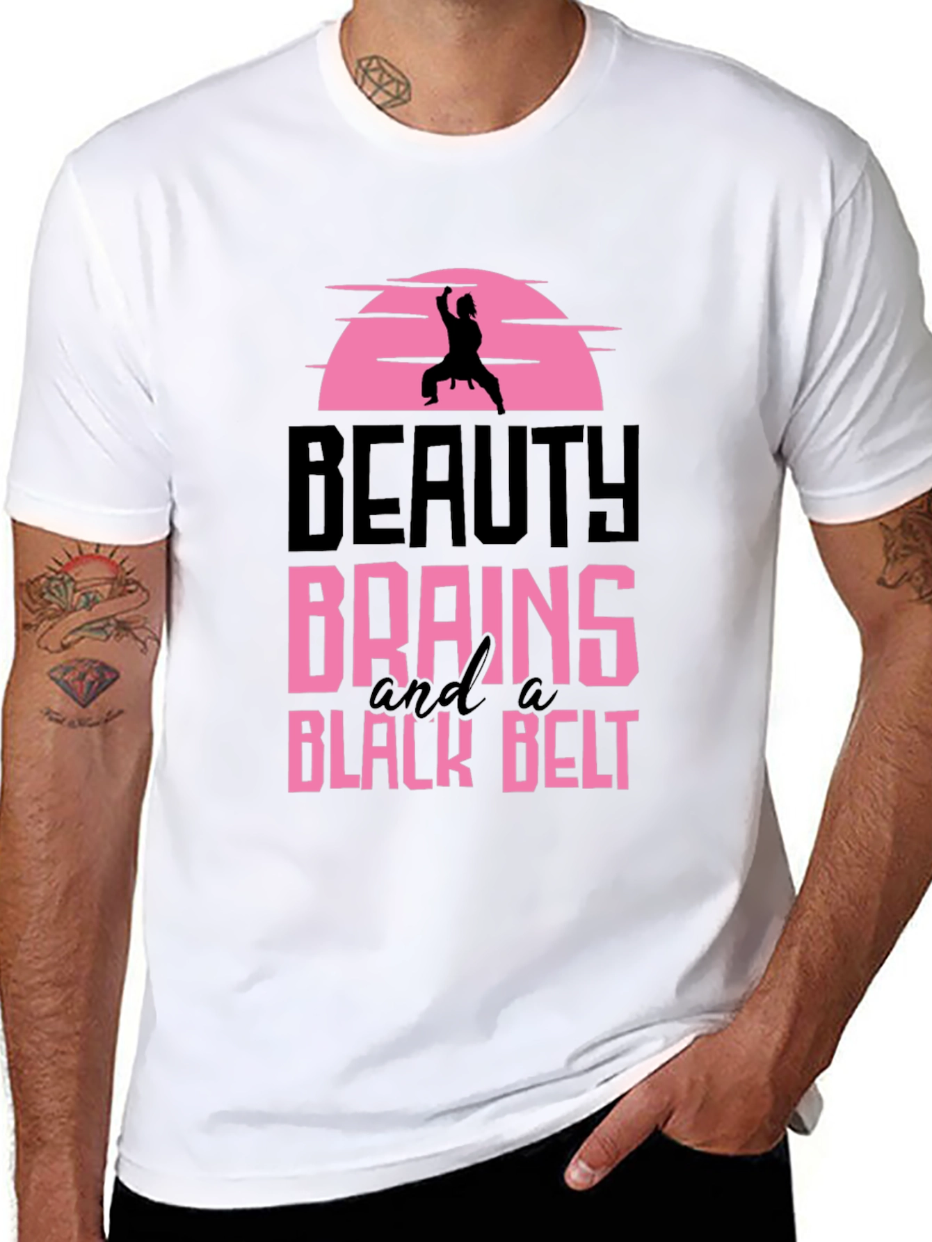 Beauty Brains and a Black Belt Graphic Tee