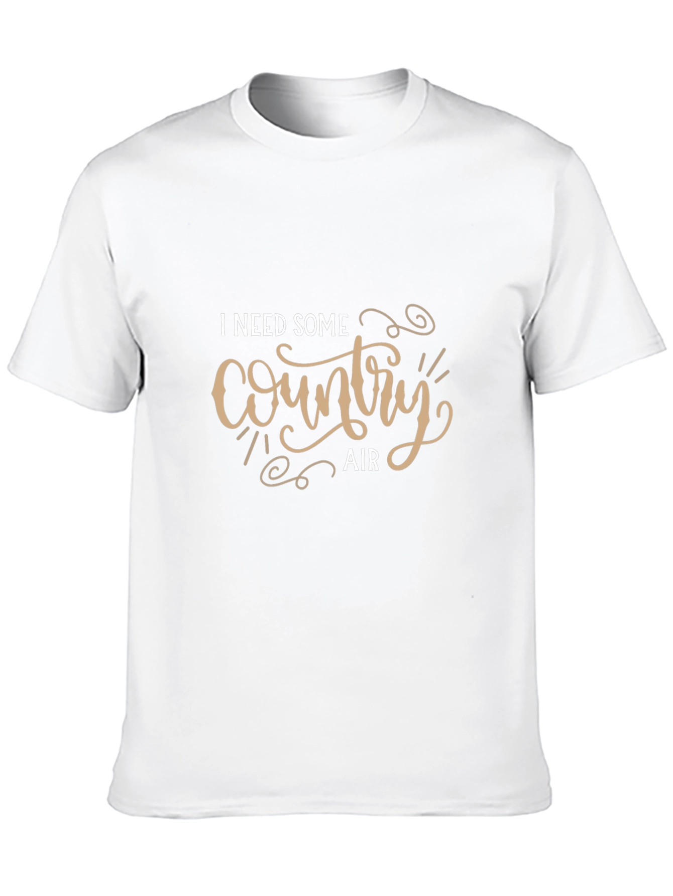 Country Air Graphic Tee - Black Cotton Comfort
