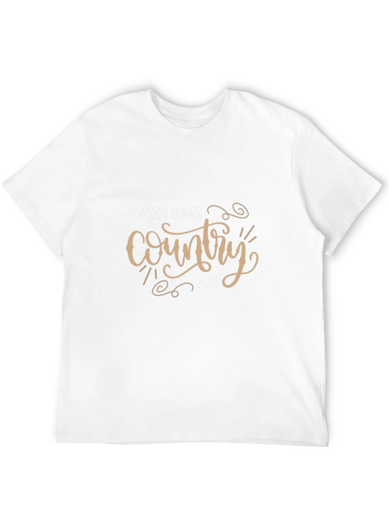 Country Air Graphic Tee - Black Cotton Comfort