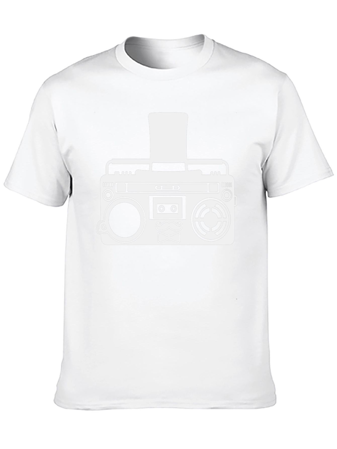 Retro Boombox Gentleman T-Shirt - Cool Graphic Tee