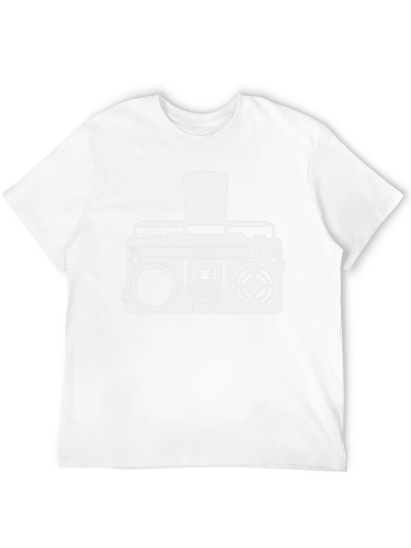 Retro Boombox Gentleman T-Shirt - Cool Graphic Tee