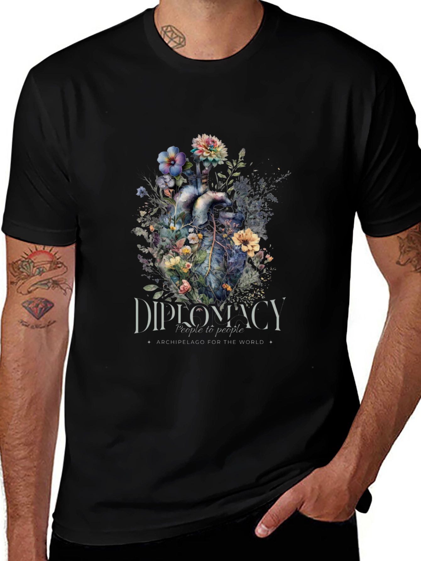 Floral Heart Diplomacy T-Shirt