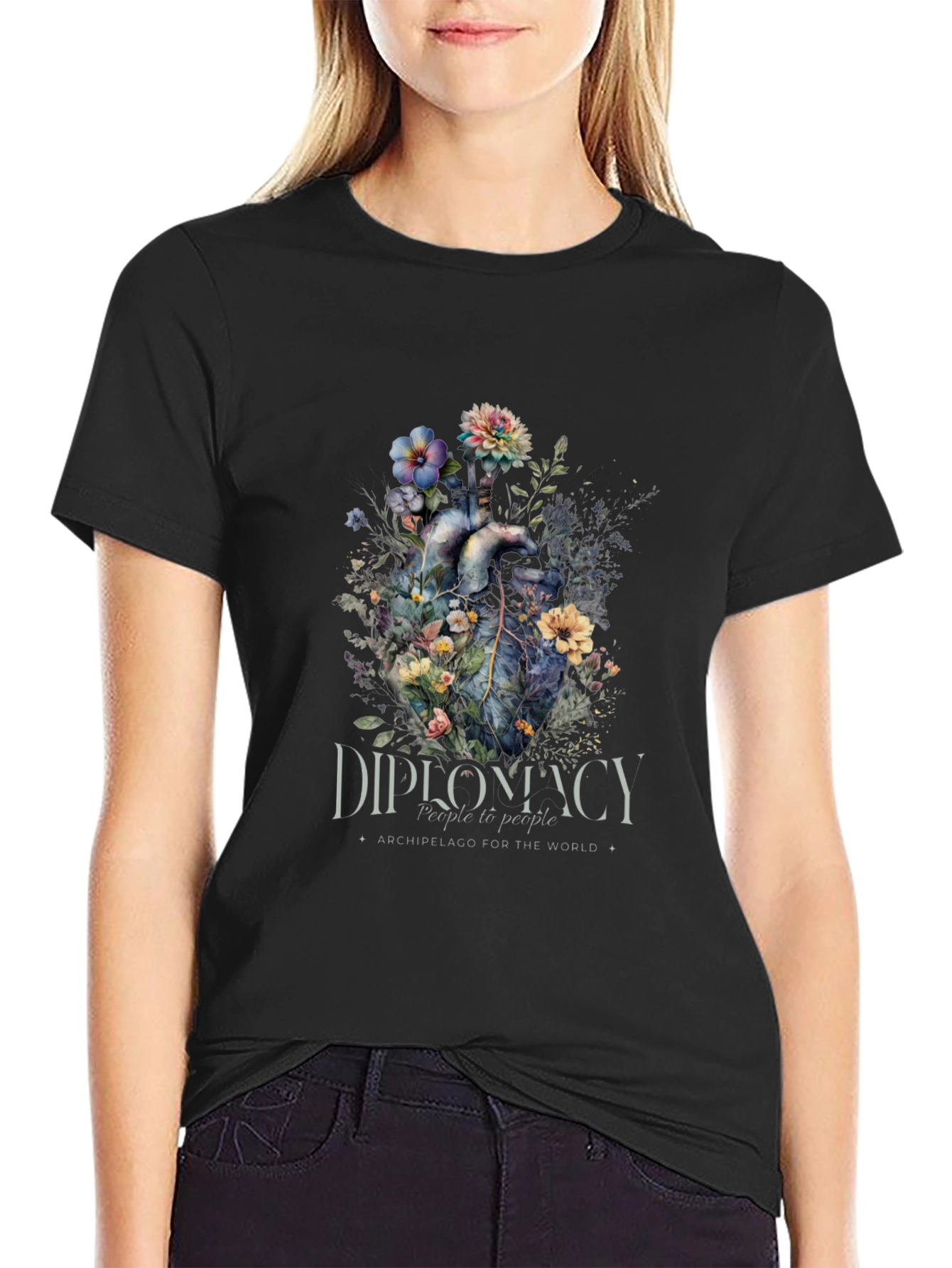 Floral Heart Diplomacy T-Shirt