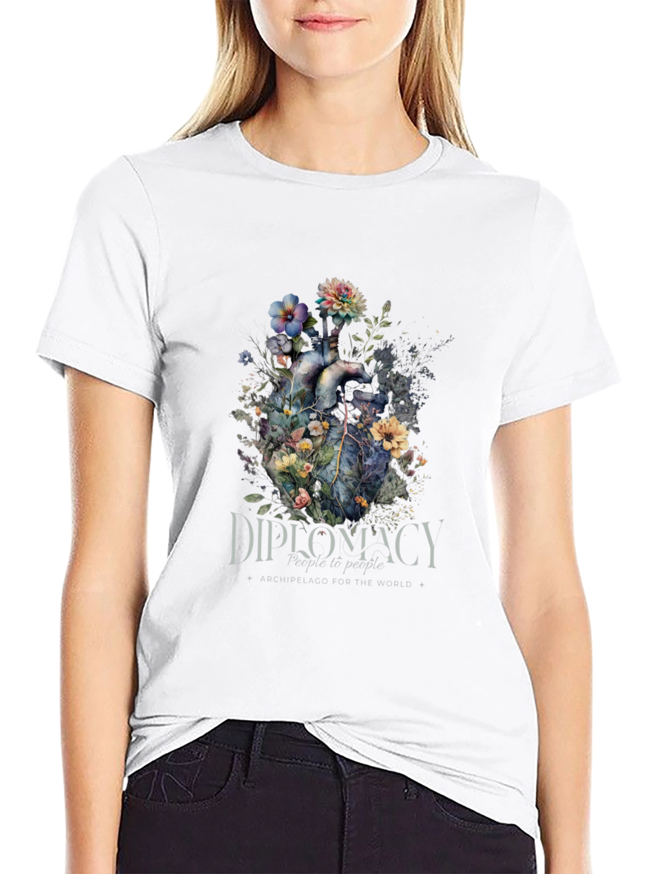 Floral Heart Diplomacy T-Shirt