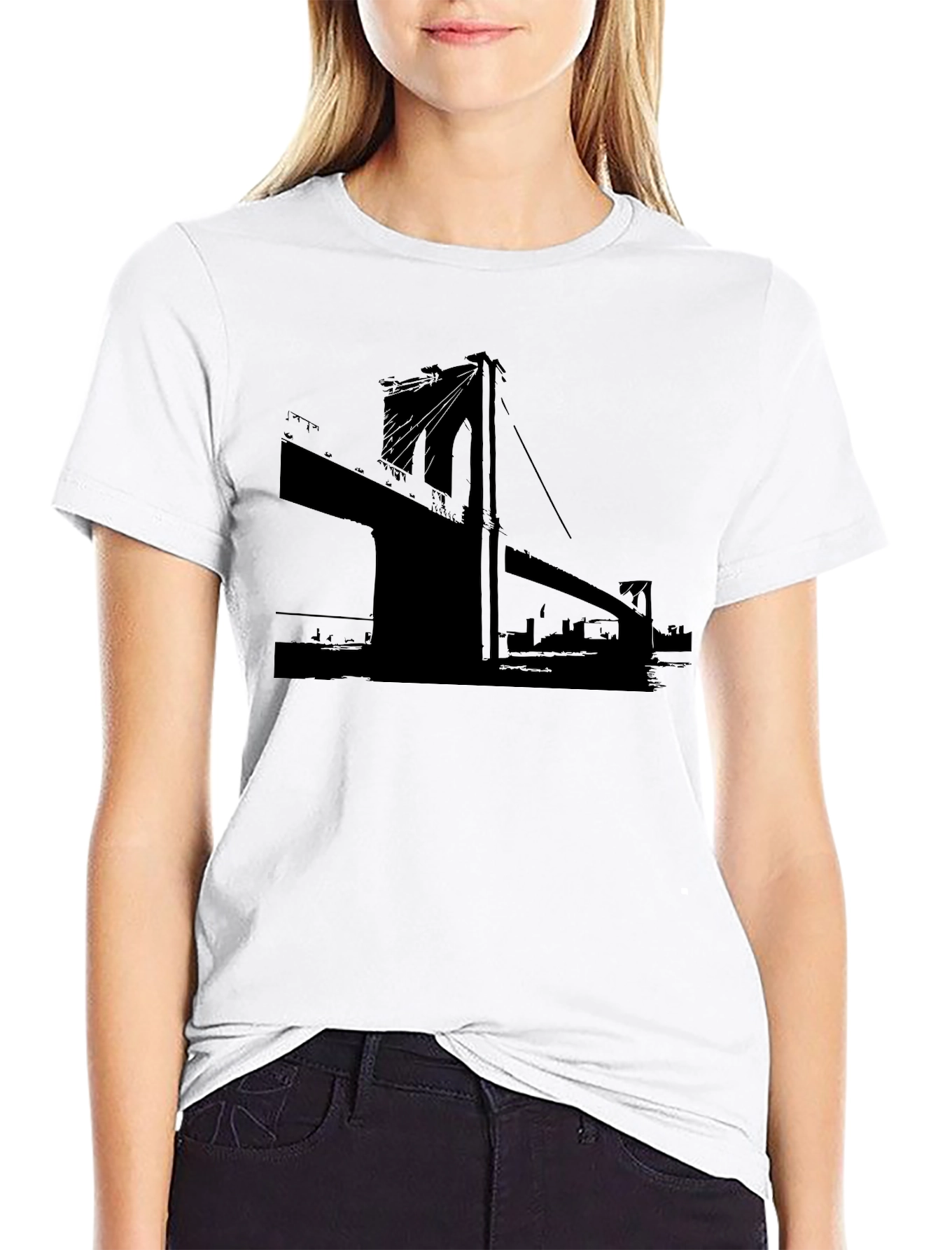 Brooklyn Bridge Graphic Tee - Black