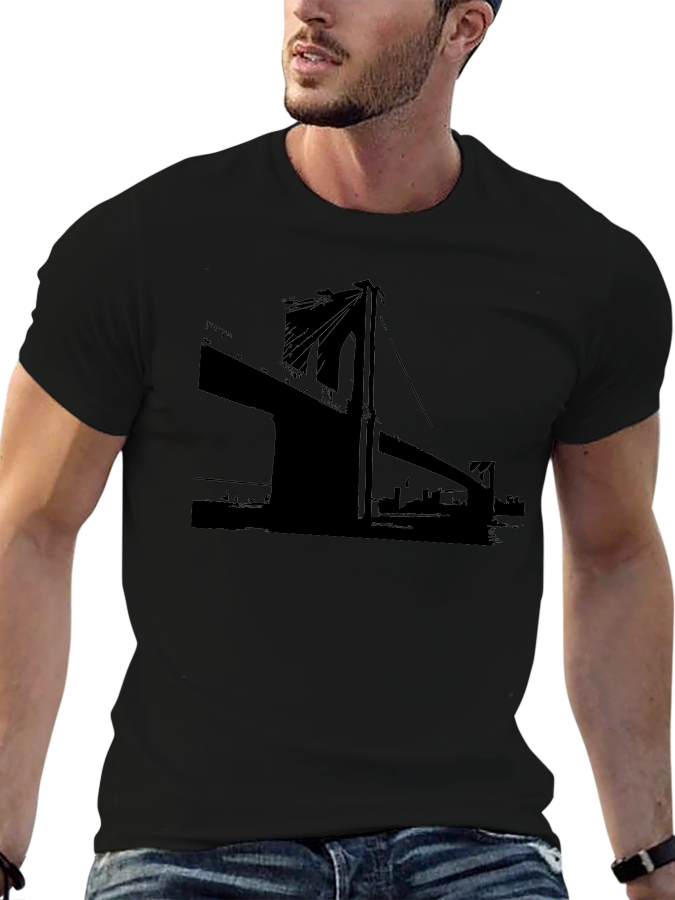 Brooklyn Bridge Graphic Tee - Black