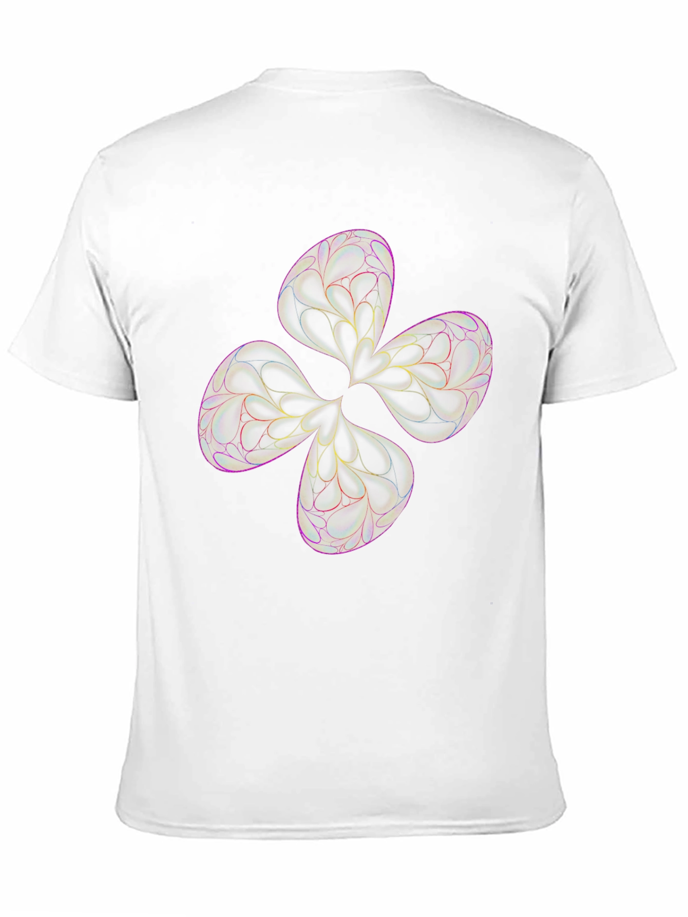 Abstract Flower Tee - Black Graphic T-Shirt