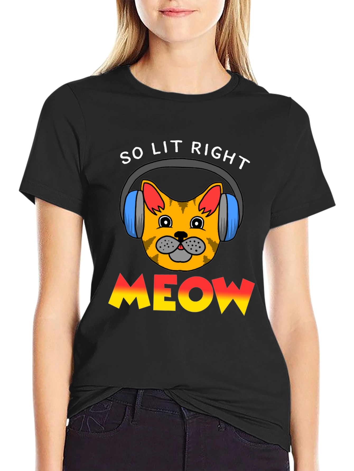 So Lit Right Meow Cat T-Shirt