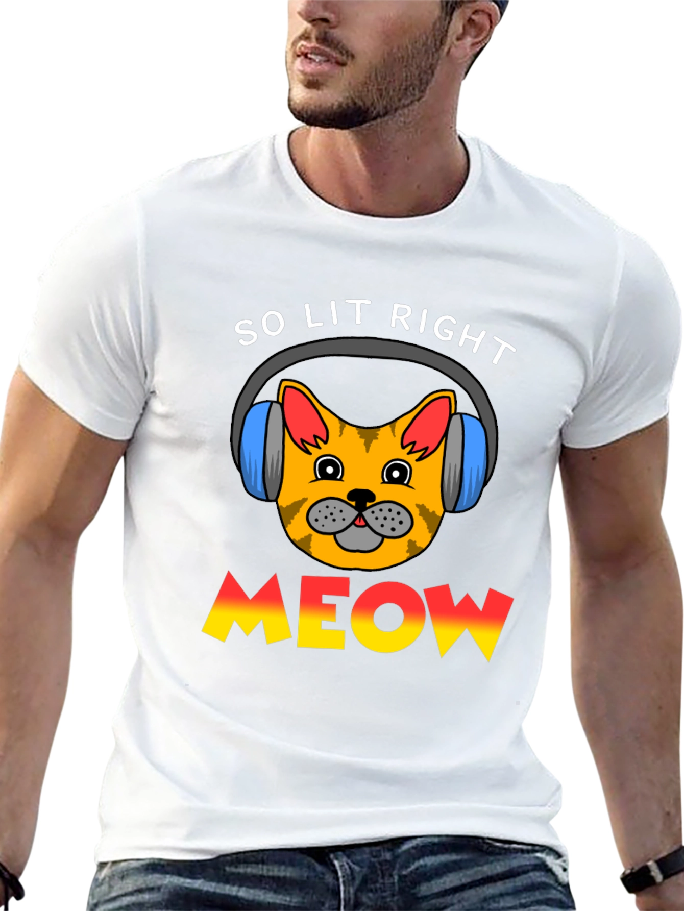 So Lit Right Meow Cat T-Shirt