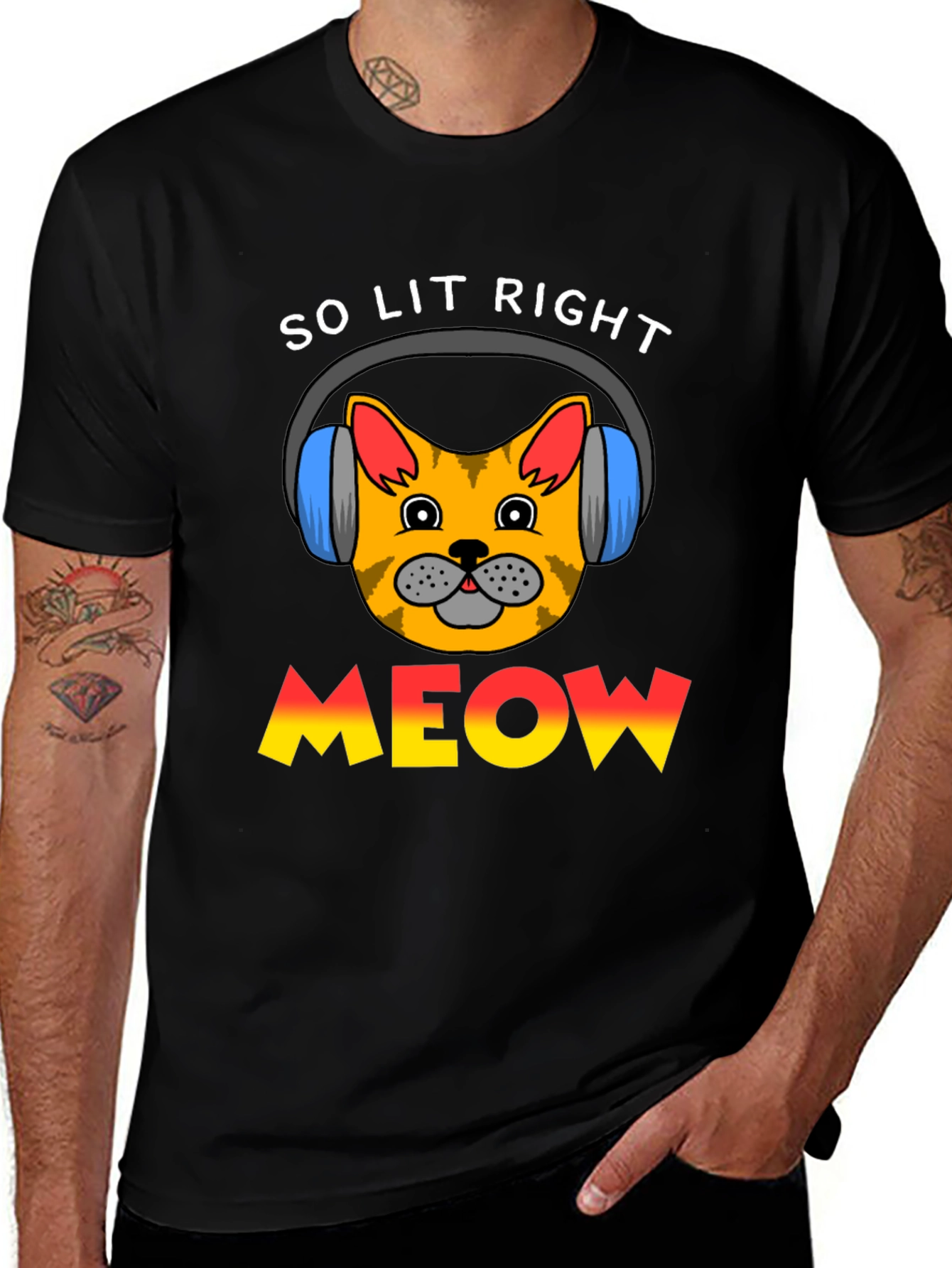 So Lit Right Meow Cat T-Shirt