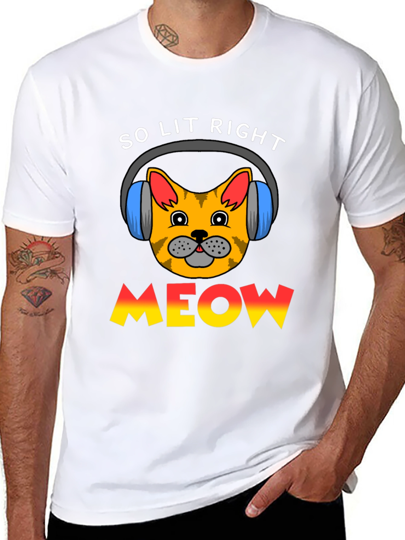 So Lit Right Meow Cat T-Shirt