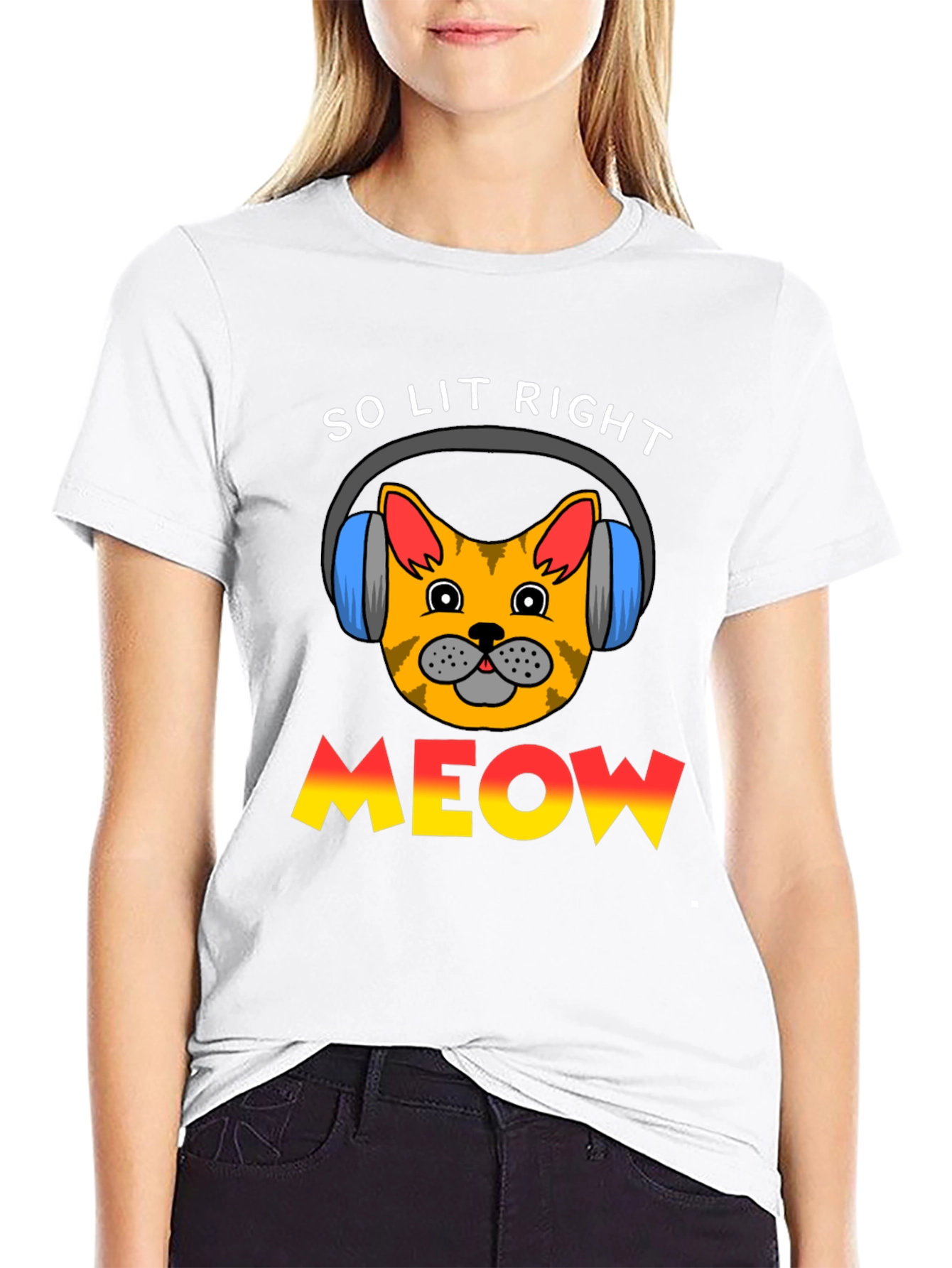 So Lit Right Meow Cat T-Shirt