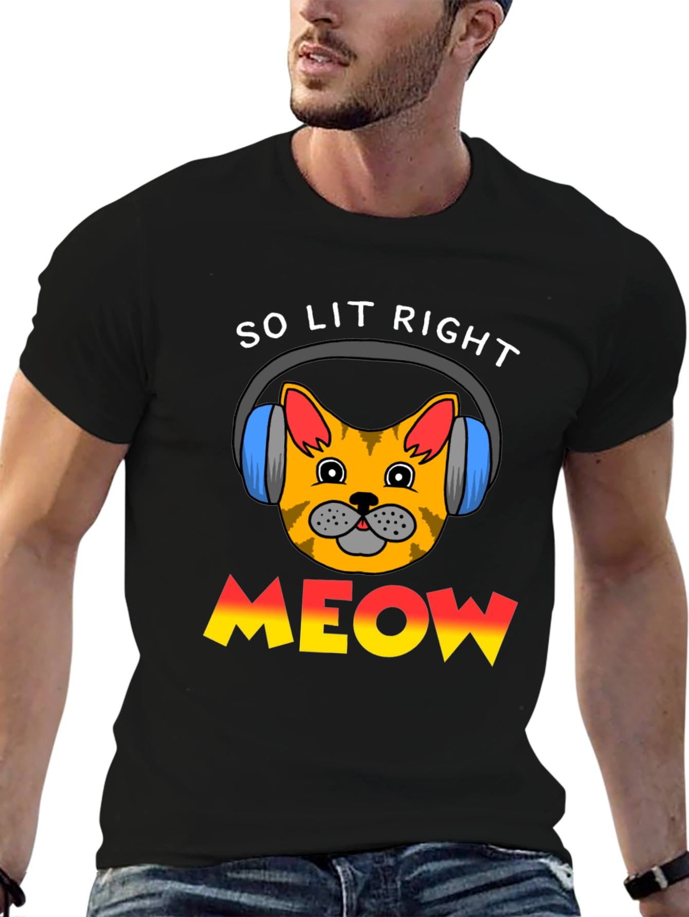 So Lit Right Meow Cat T-Shirt